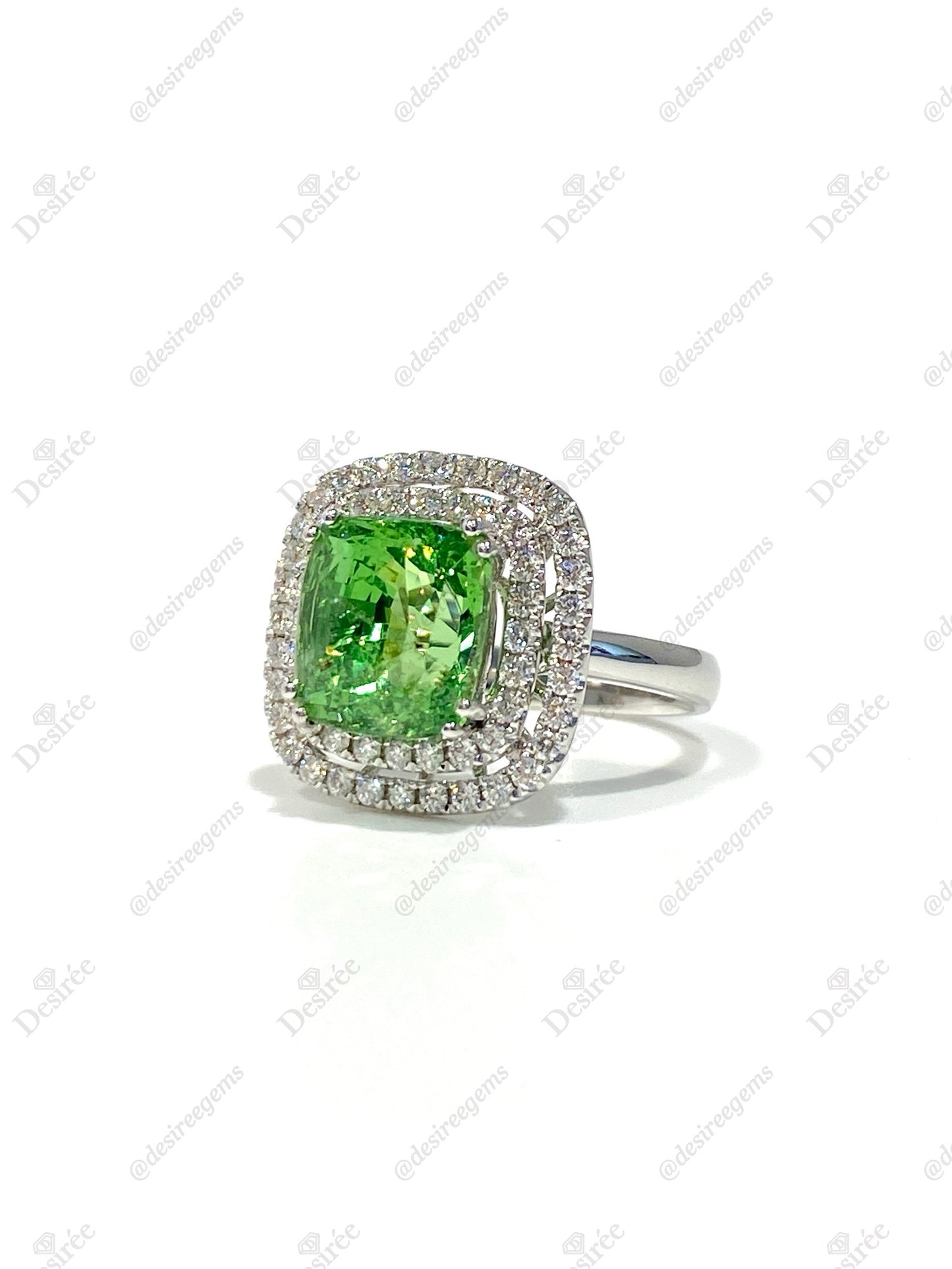 Natural Green Garnet Tsavorite 4.99ct Ring