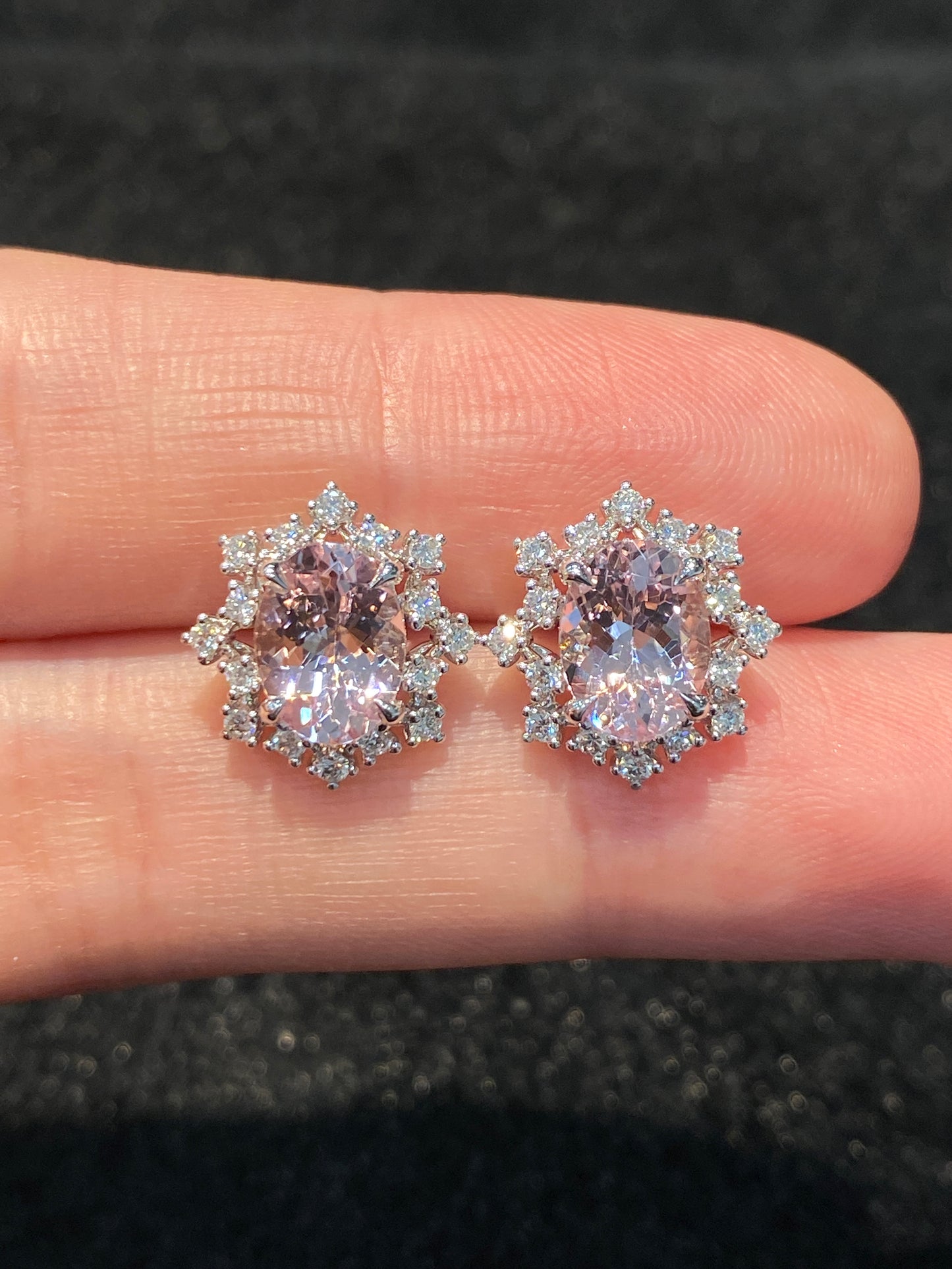 Natural Morganite 2.88ct Earrings