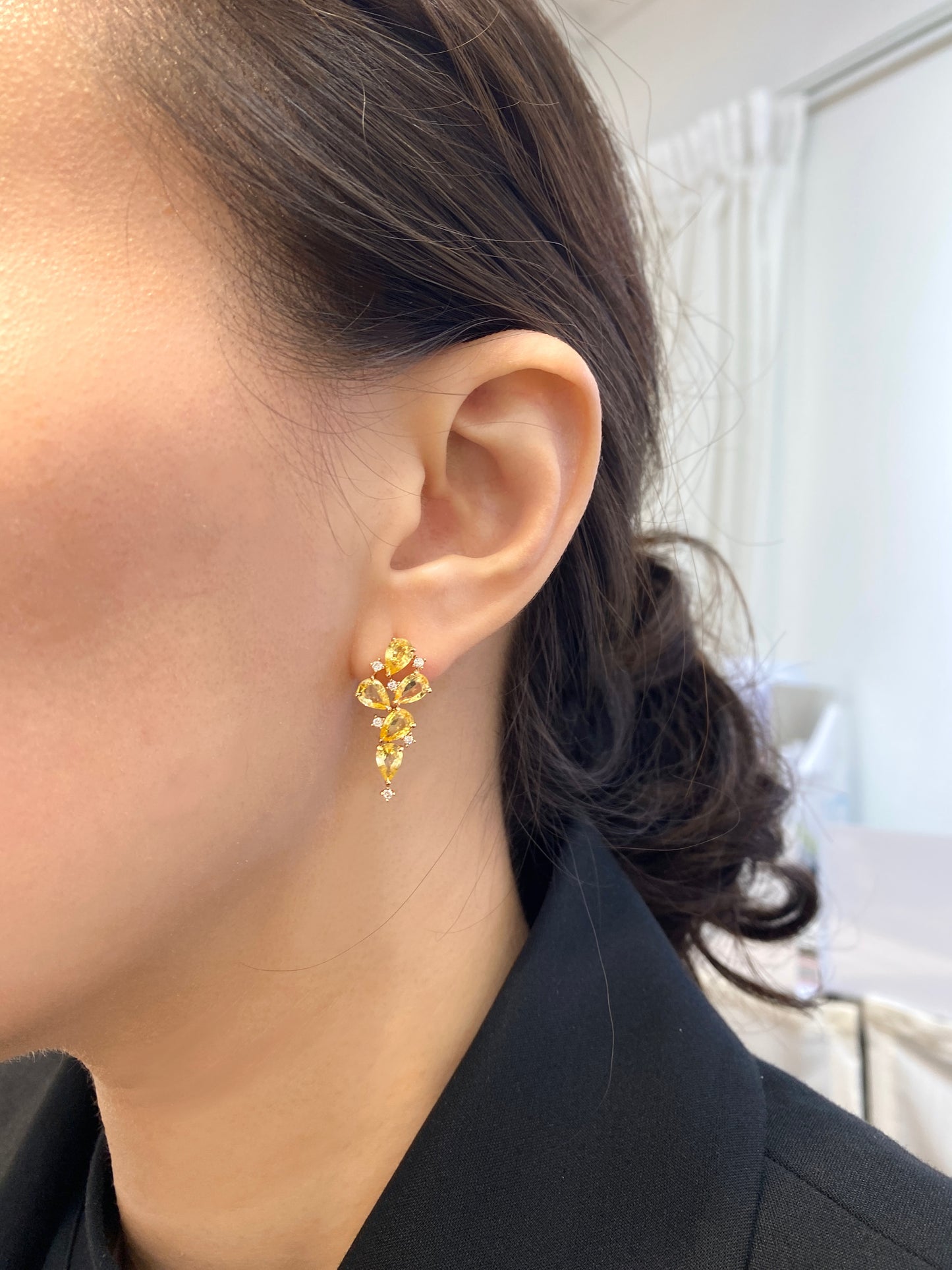 Natural Yellow Sapphire 4.05ct Earrings