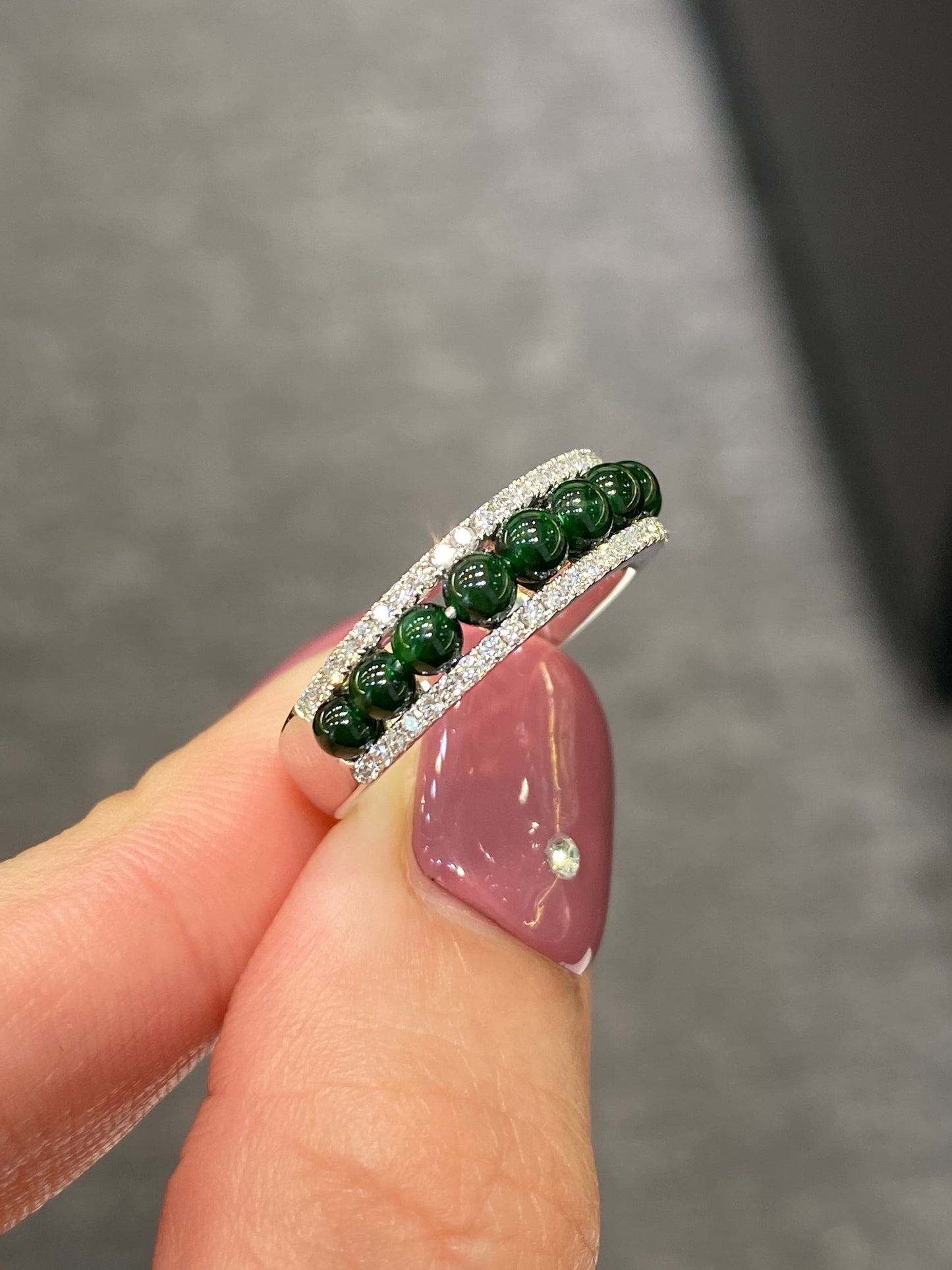 Natural Type A Jadeite Ring