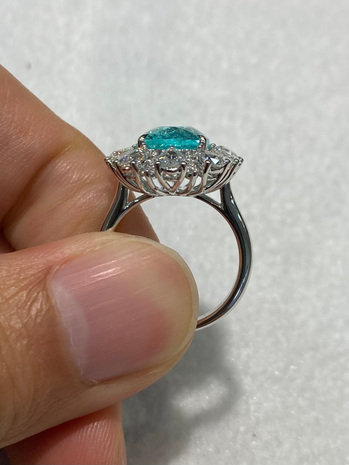 Natural Paraiba Tourmaline 4.64ct Ring