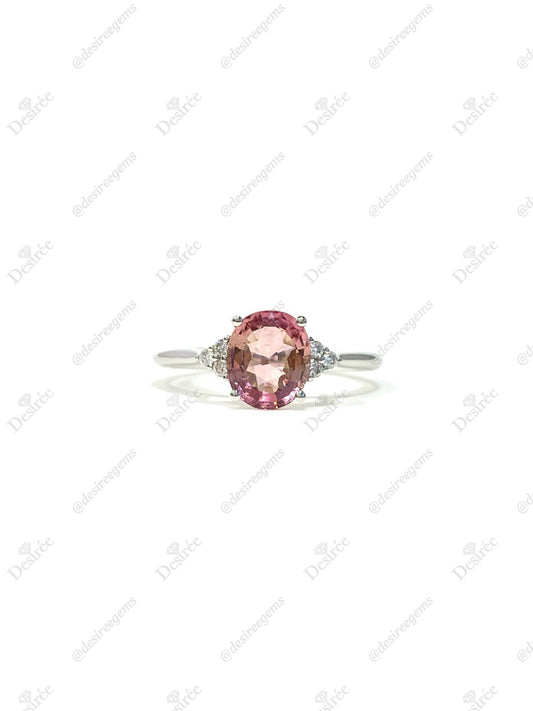 Natural Pink Tourmaline 1.49ct Ring