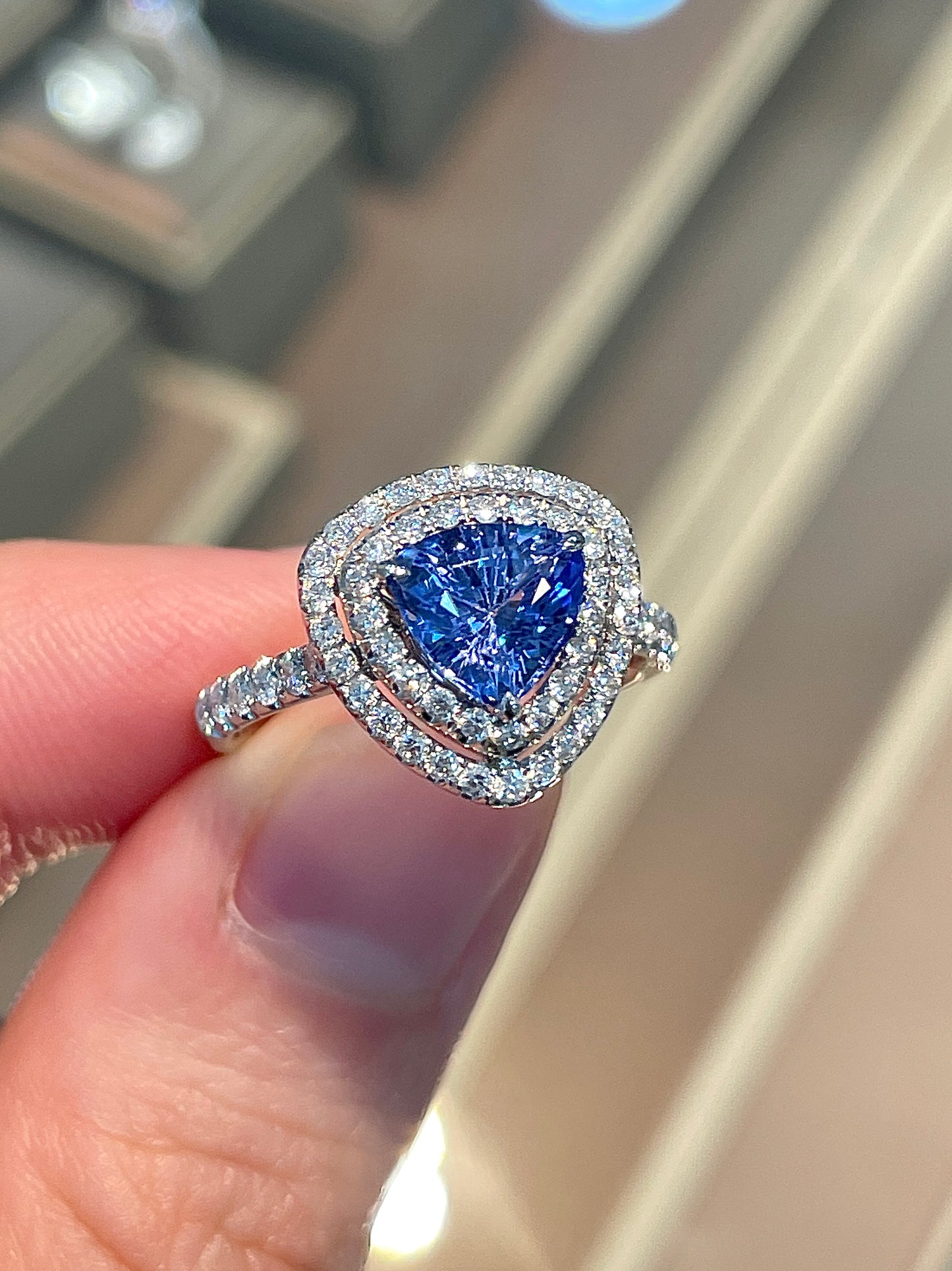 Natural Blue Sapphire 1.37ct Ring