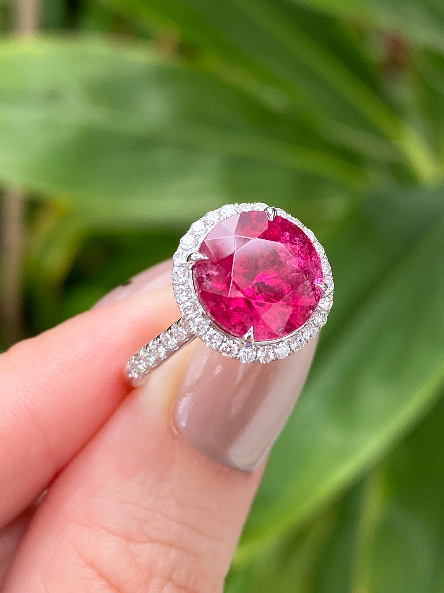 Natural Pink Tourmaline Ring 4.27ct