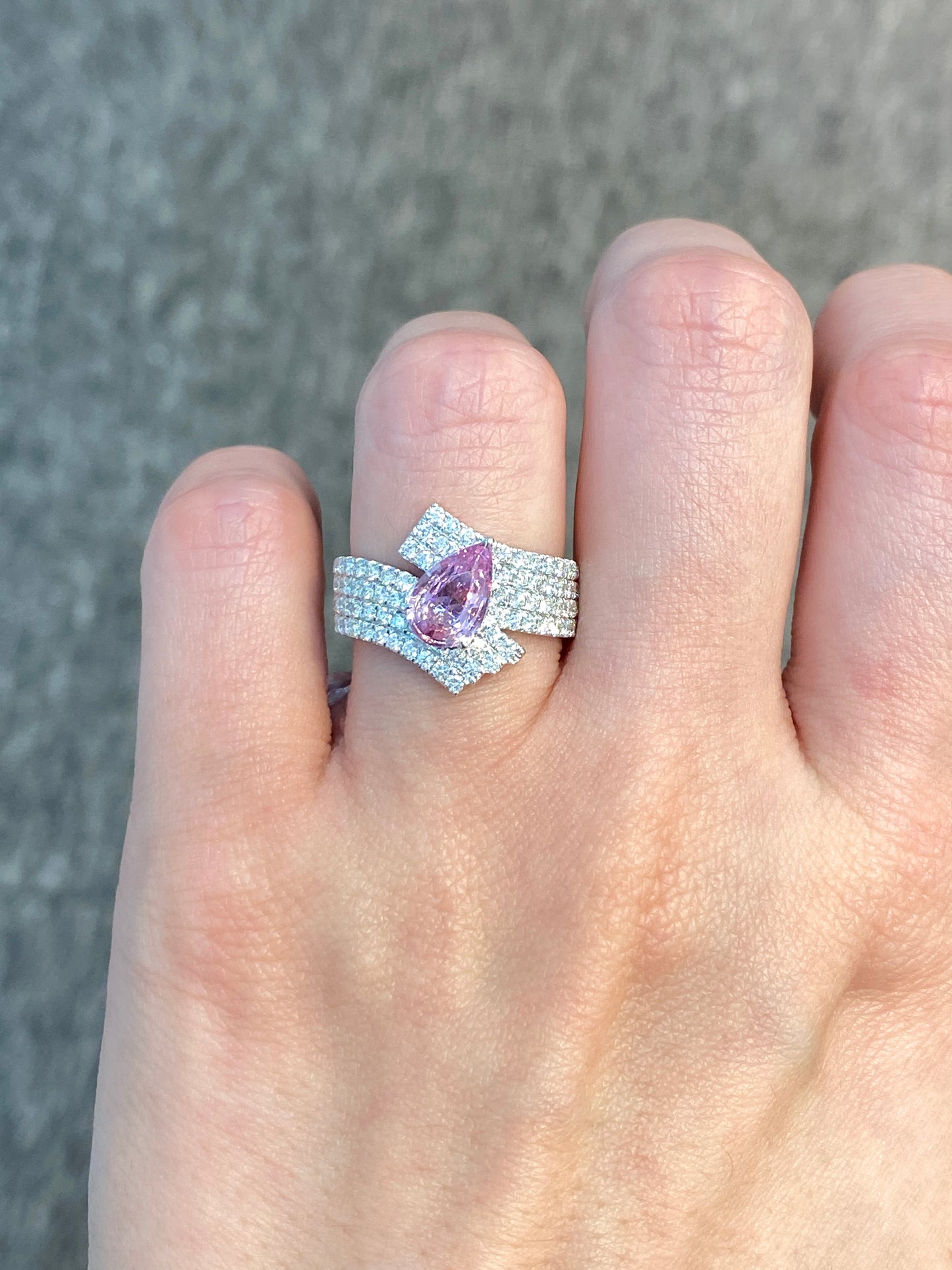 Natural Pink Sapphire 1.00ct Ring