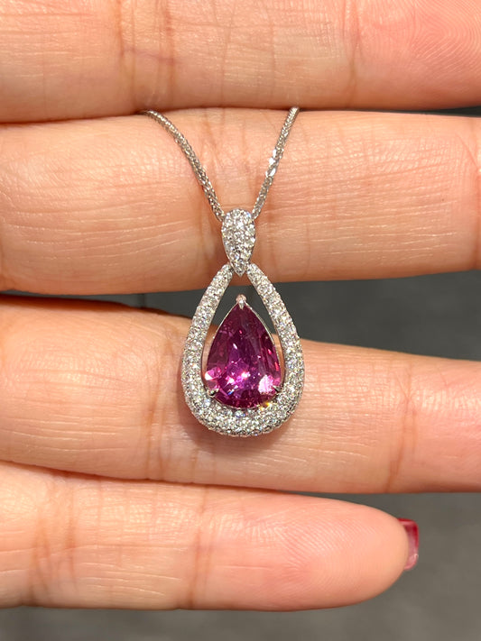 Natural Unheated Ruby 2.07ct Necklace