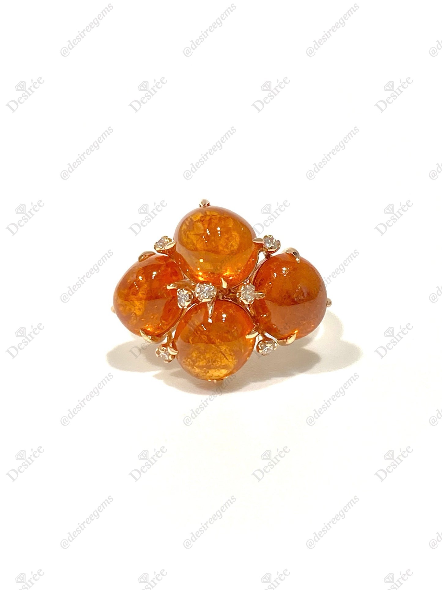Natural Mandarin Garnet 12.15ct Ring