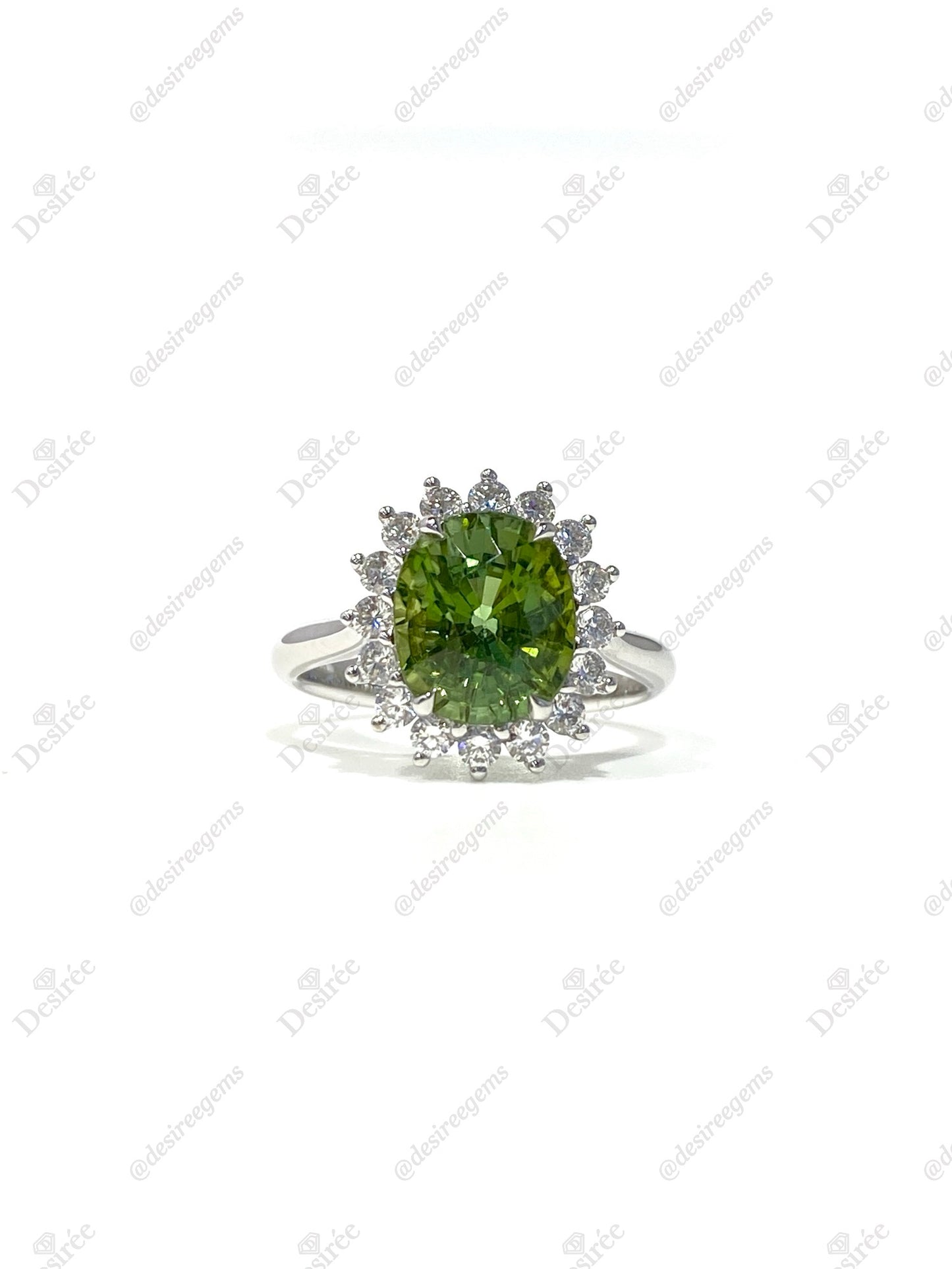 Natural Green Tourmaline 2.91ct Ring