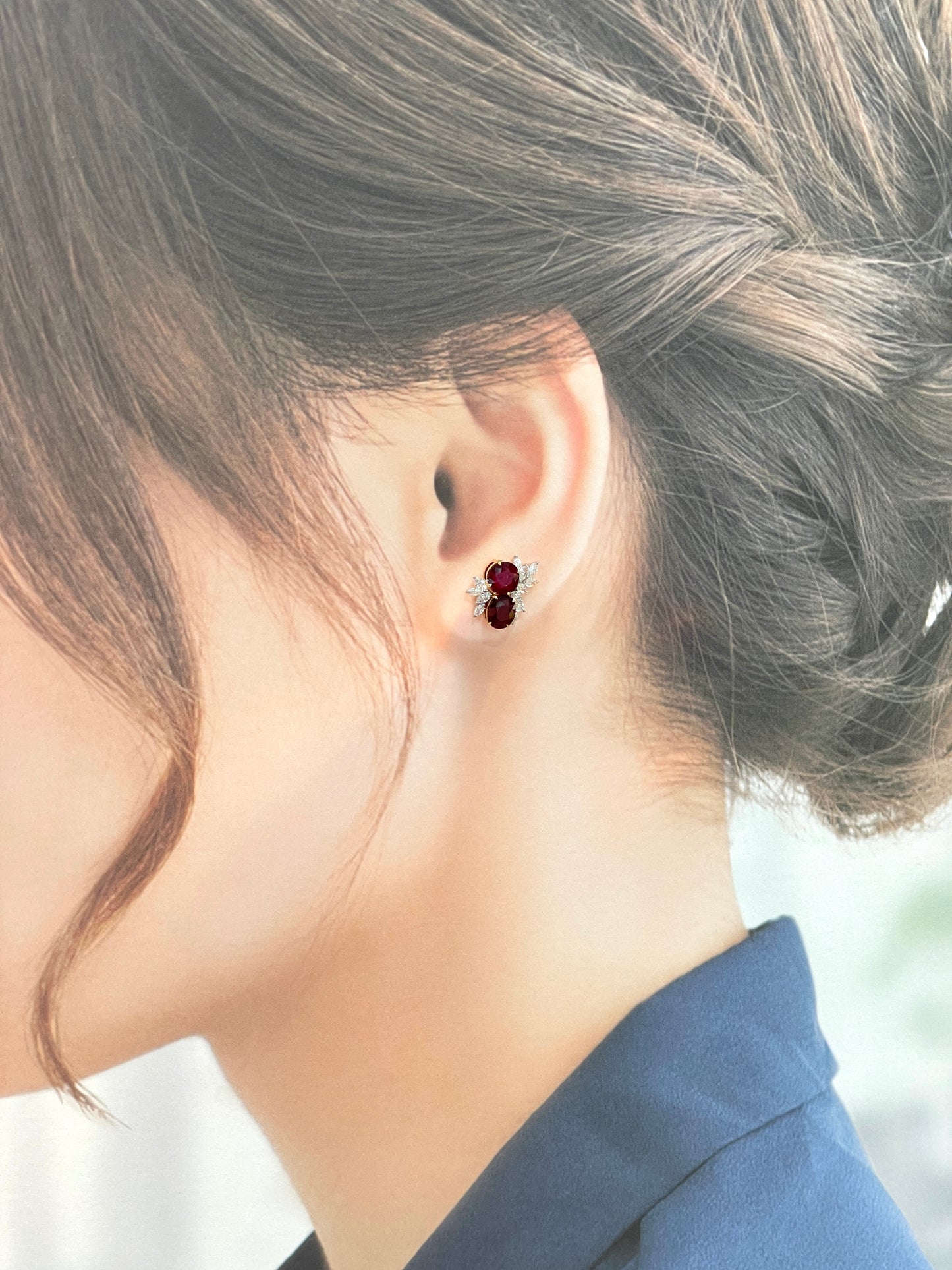 Natural Unheated Ruby 2.91 ct Earrings