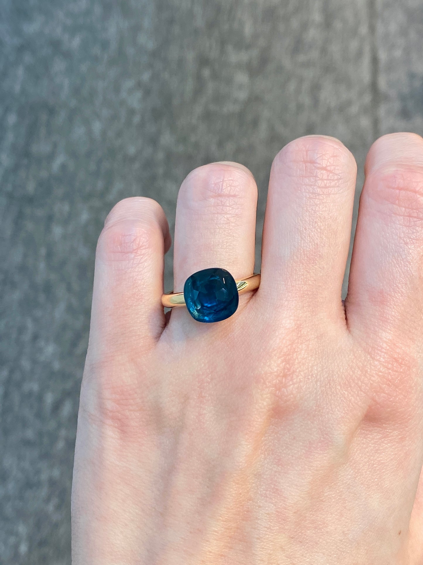 Natural London Blue Topaz 7.1ct Ring