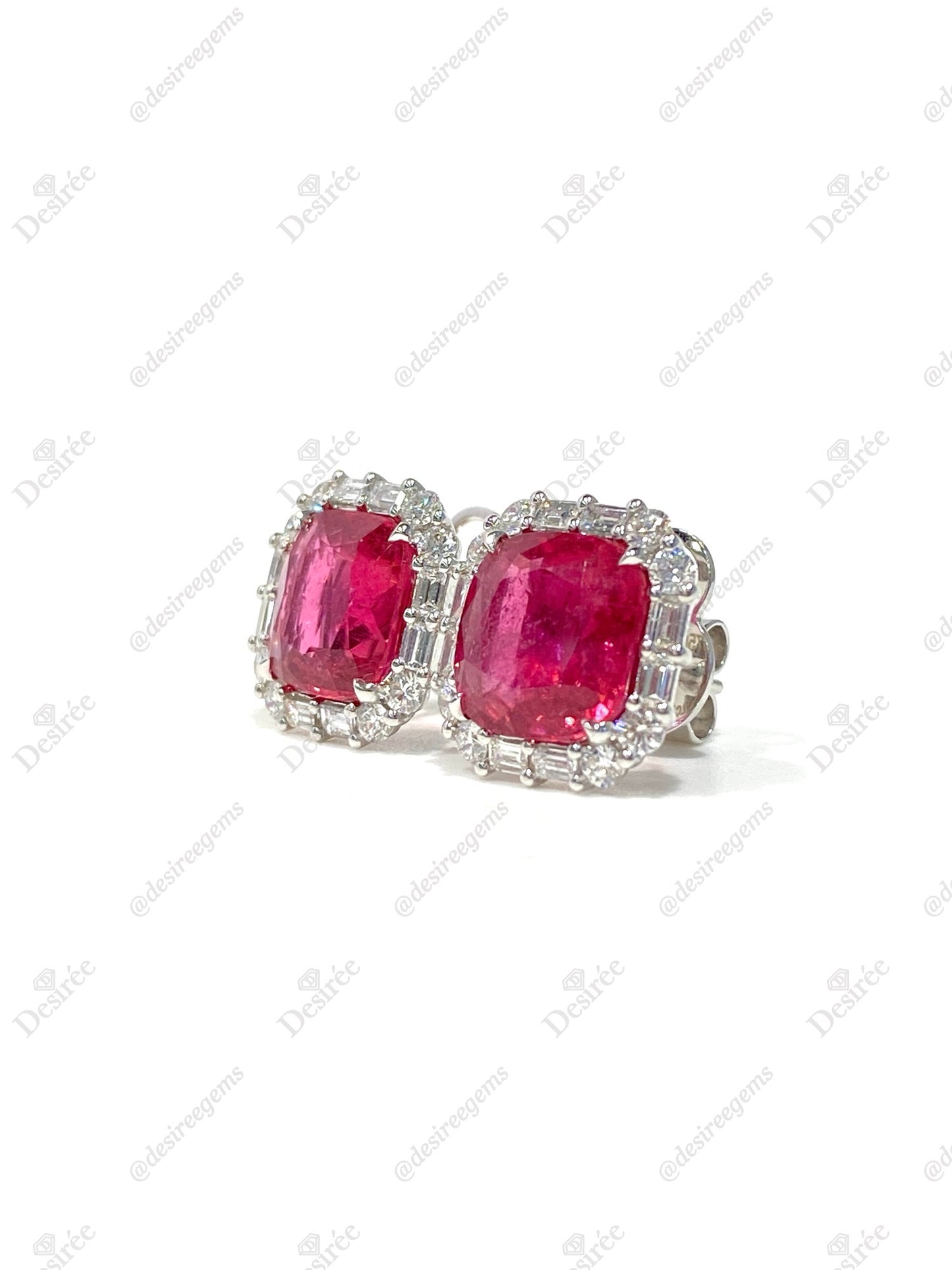 Natural Rubellite Tourmaline 6.12 Earrings