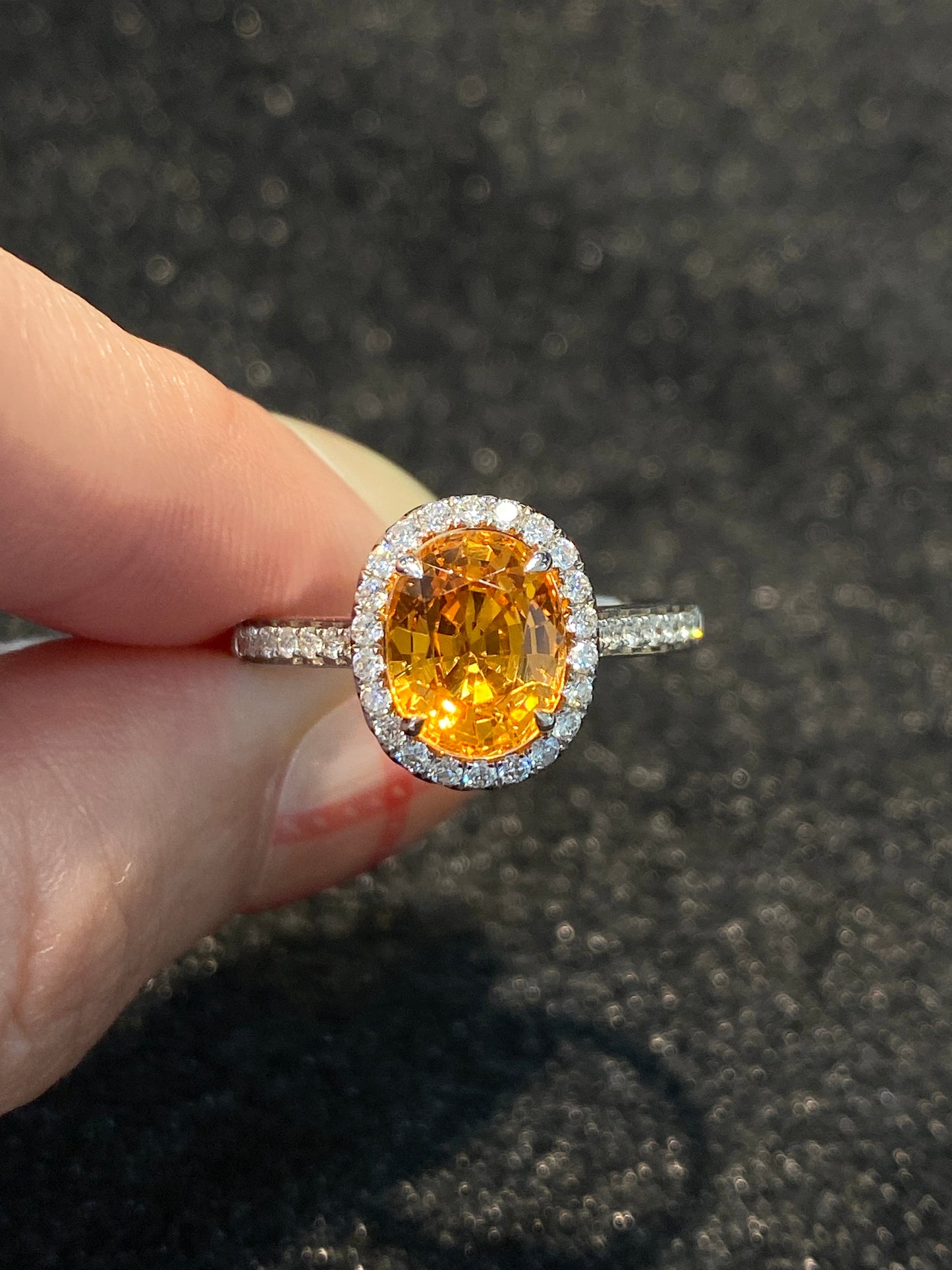 Natural Mandarin Garnet 2.45ct Ring