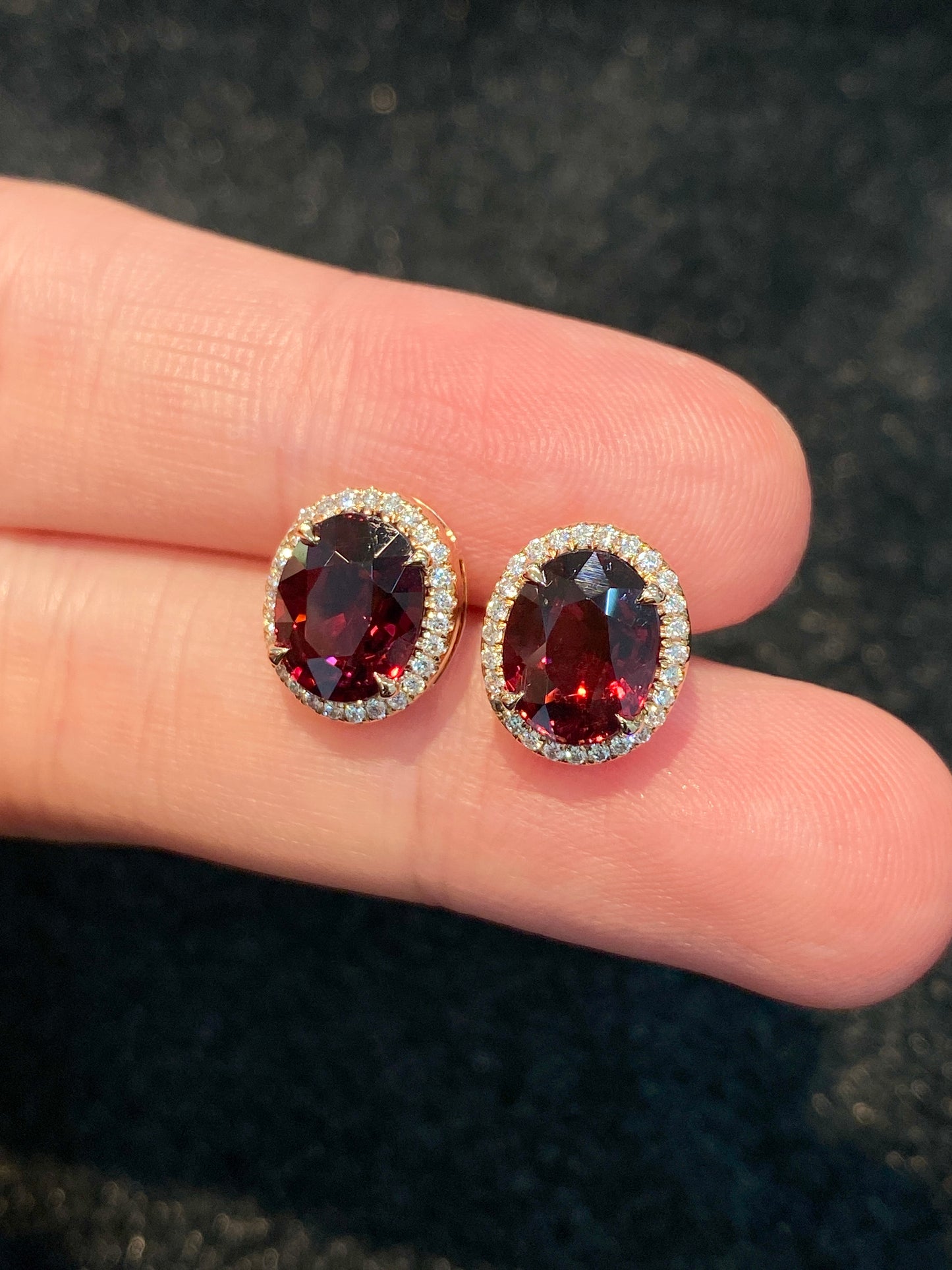 Natural Red Garnet 3.95ct Earrings