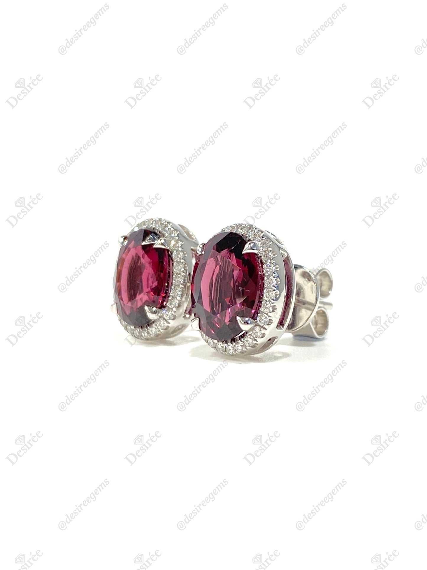Natural Red Garnet 4.27ct Earrings
