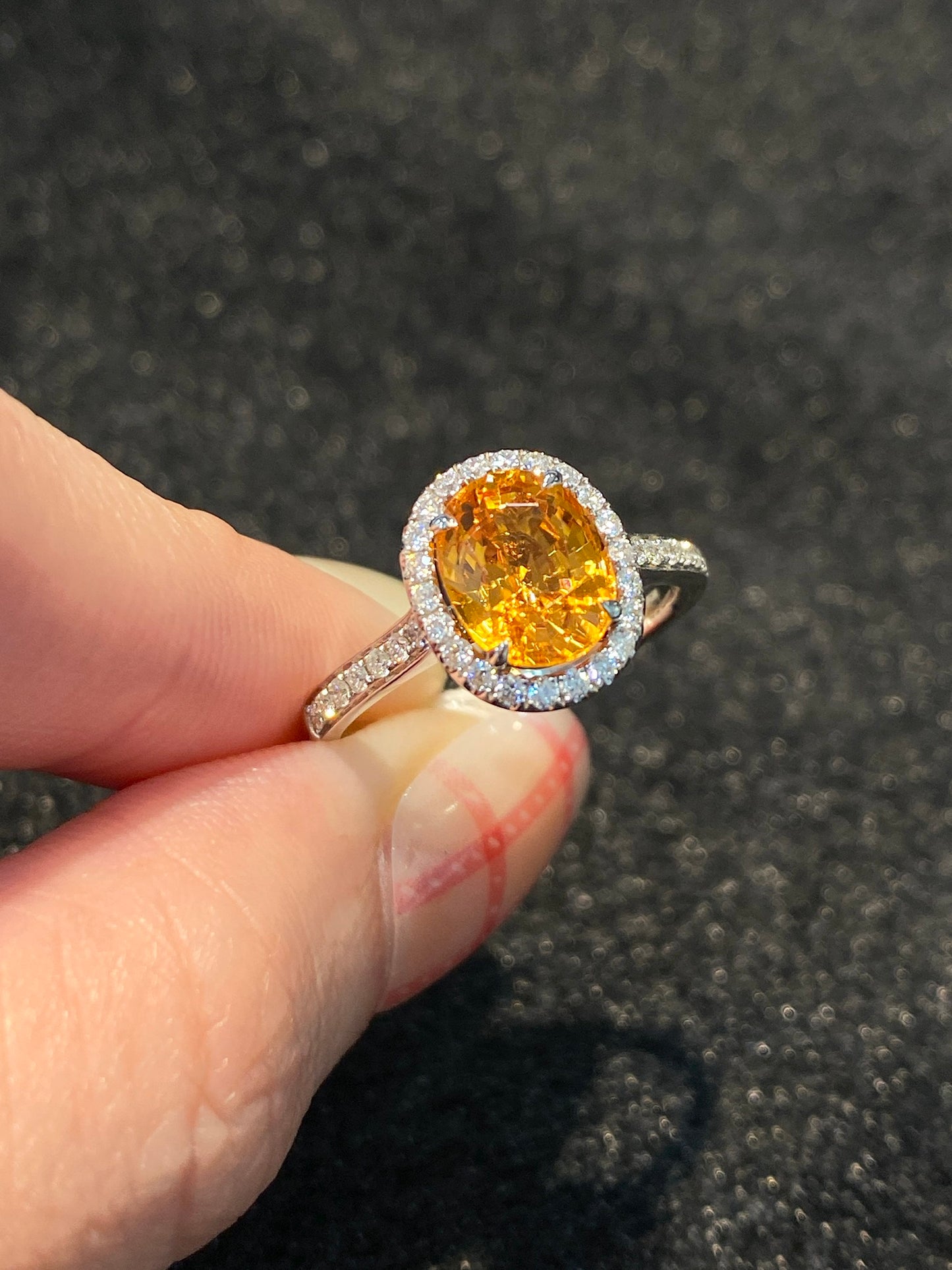 Natural Mandarin Garnet 2.45ct Ring