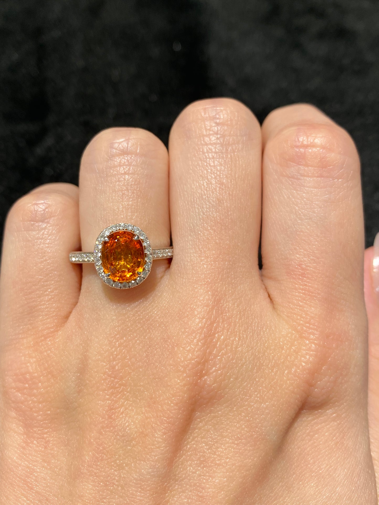 Natural Mandarin Garnet 2.08ct Ring