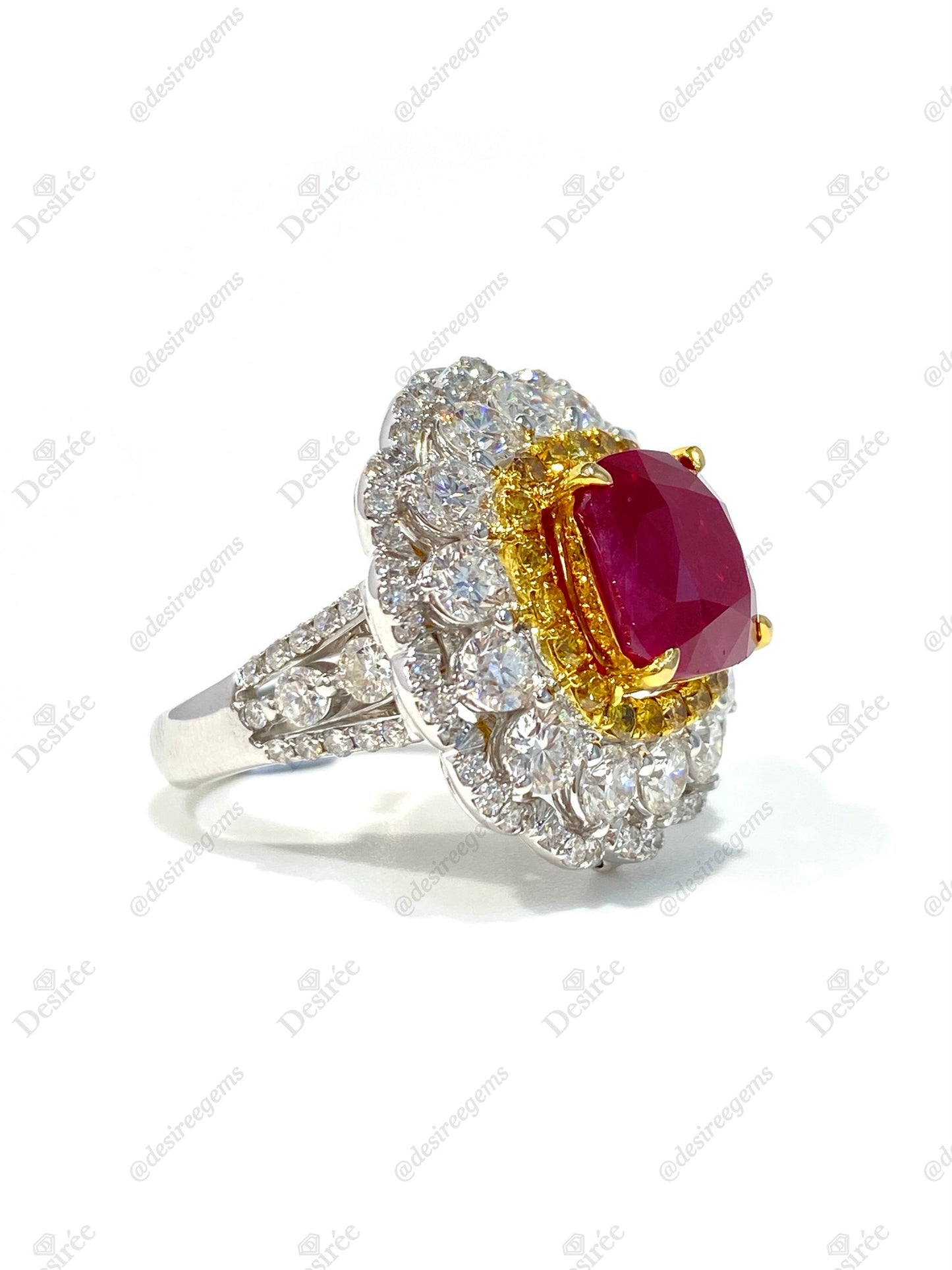 Natural Vivid Red Ruby 7.46ct Ring/Pendant