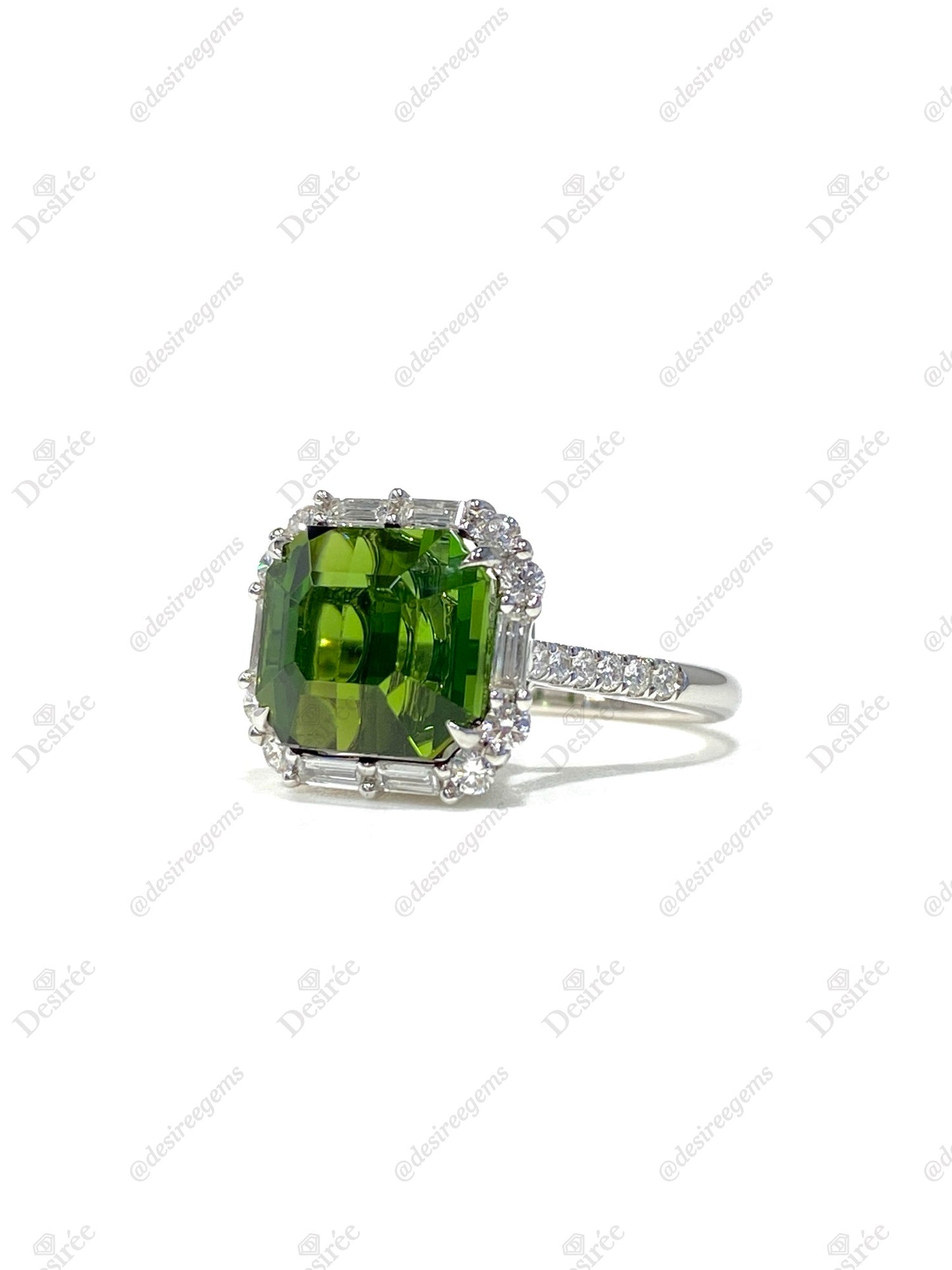 Natural Green Tourmaline 7.62ct Ring