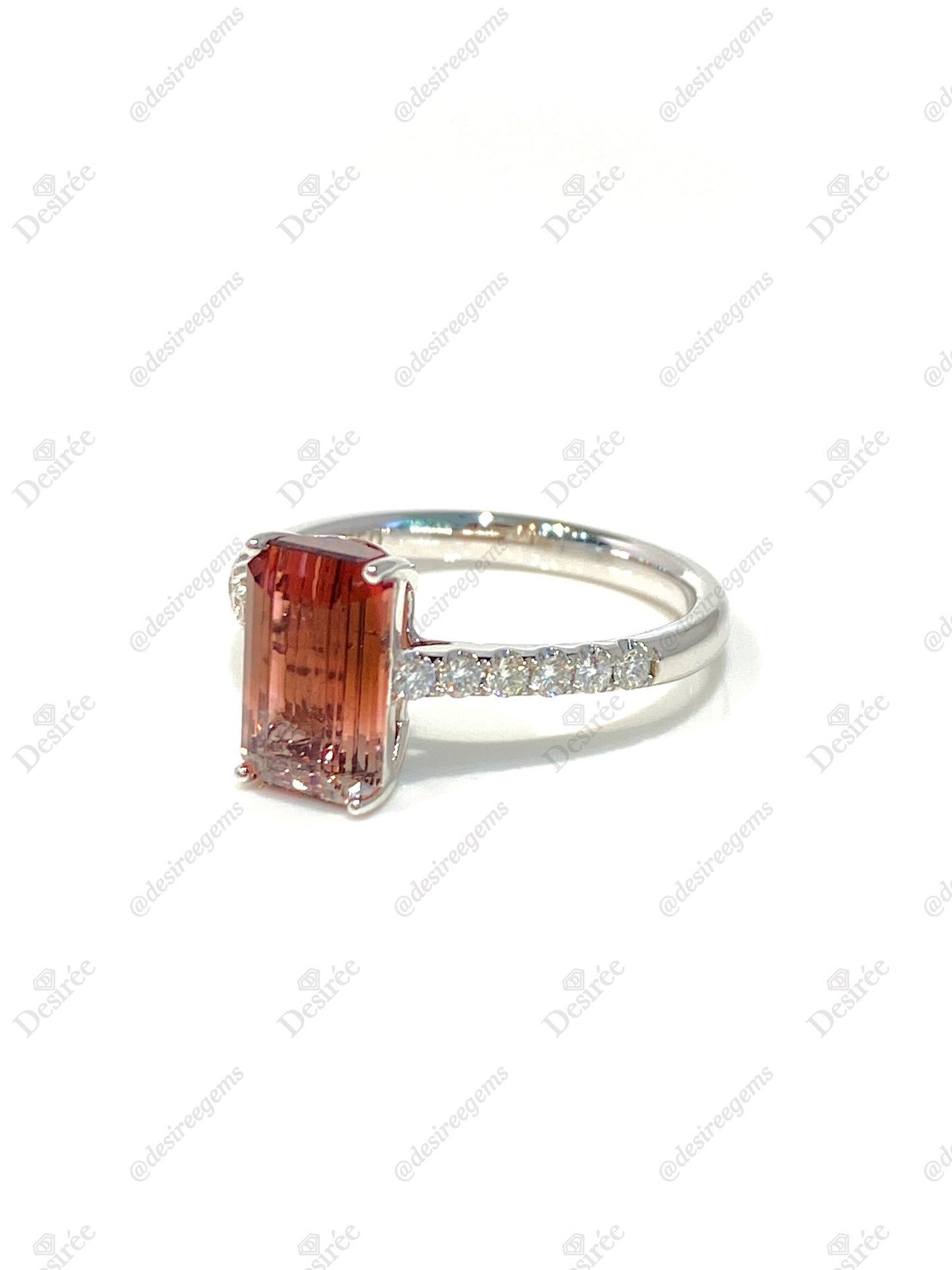 Natural Bi-color Tourmaline 2.00ct Ring
