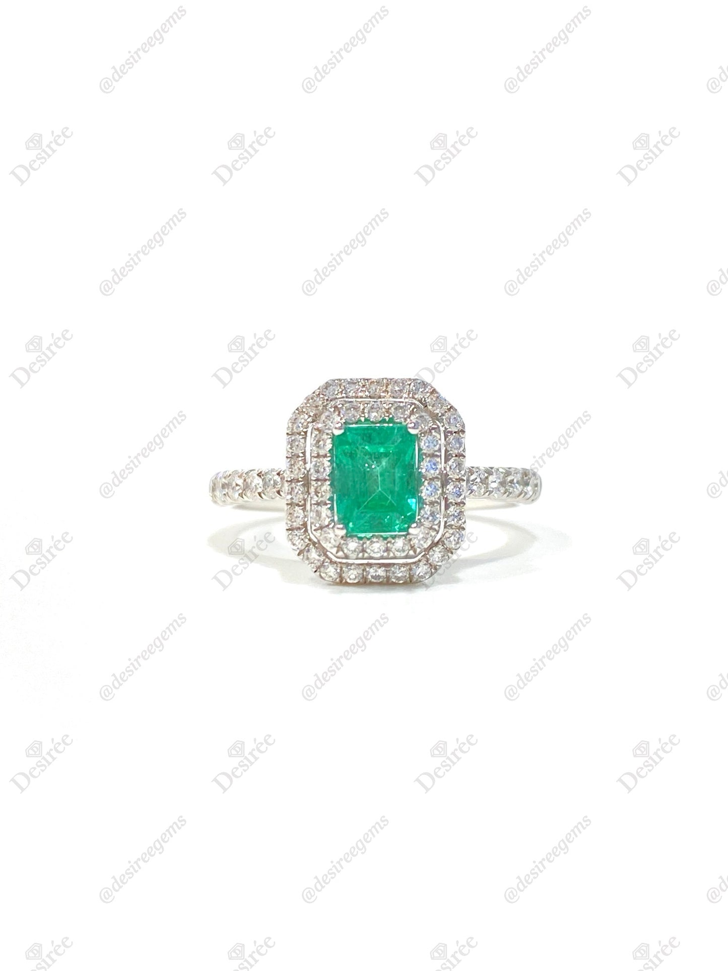 Natural Colombian Emerald 0.67ct Ring