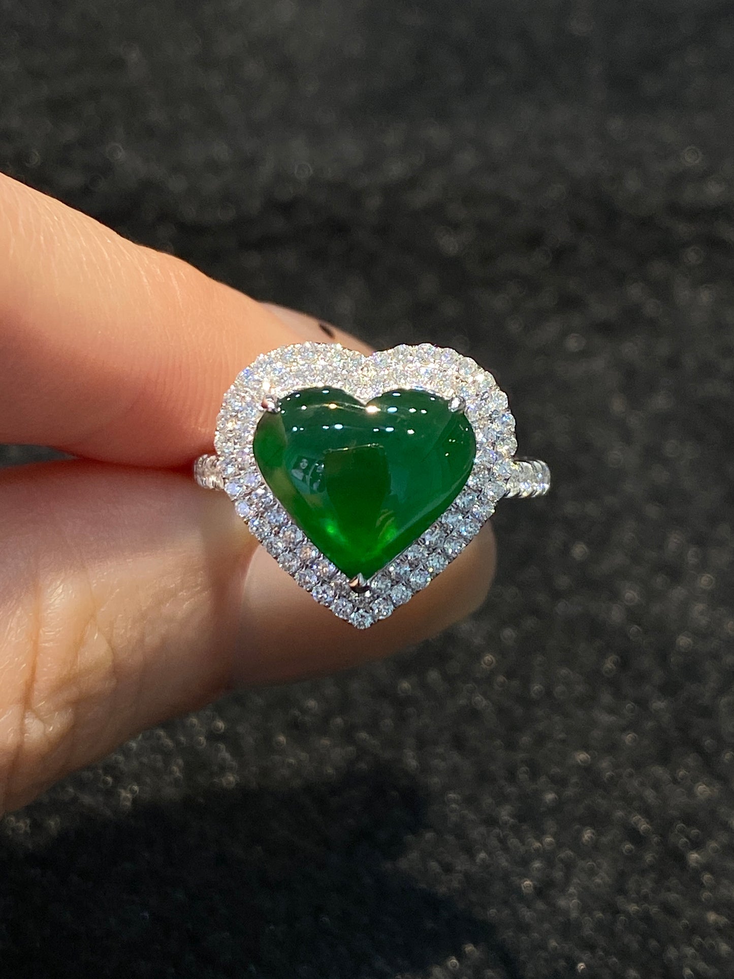 Natural Type A Jadeite Ring