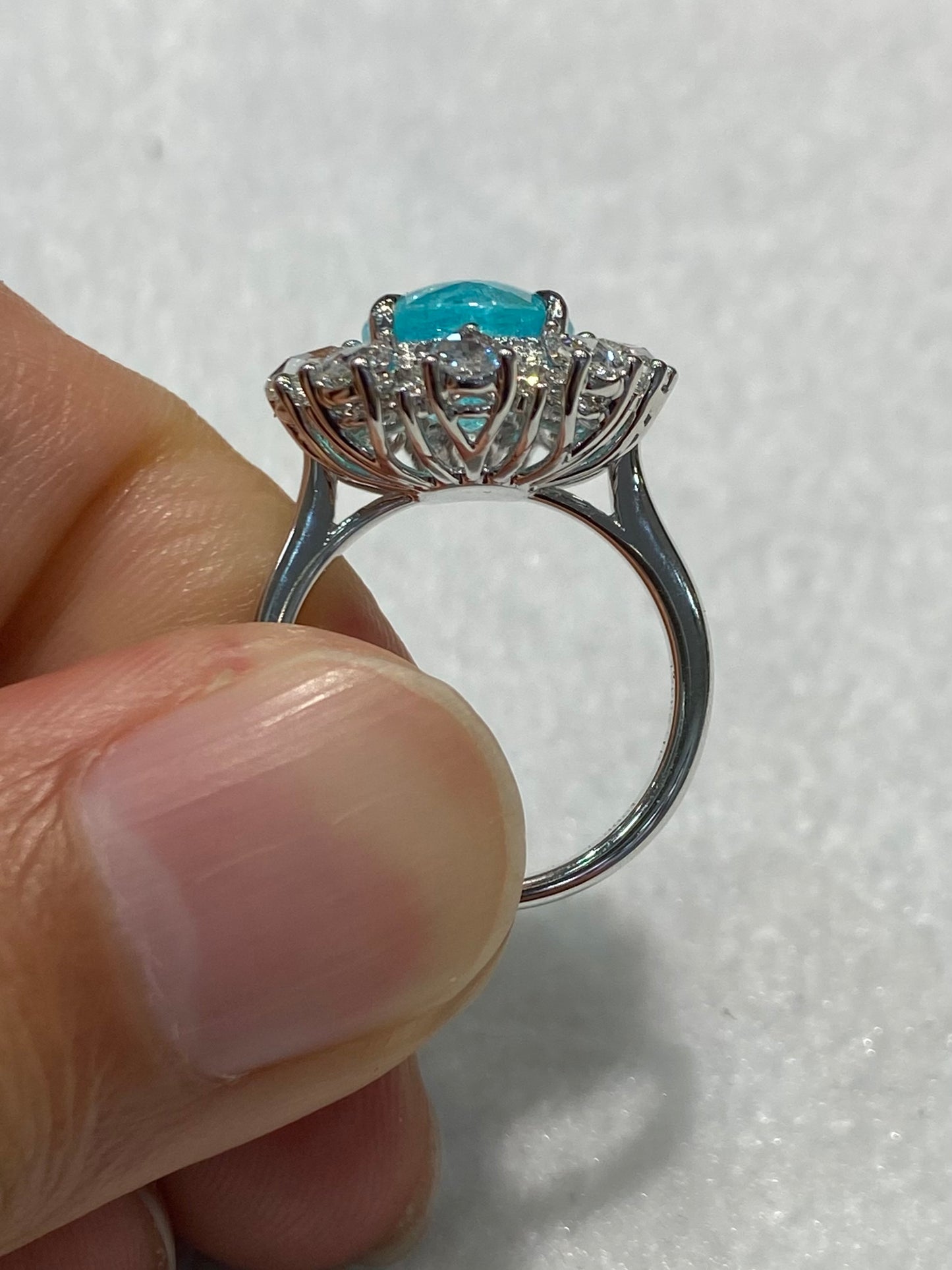 Natural Paraiba Tourmaline 4.36ct Ring