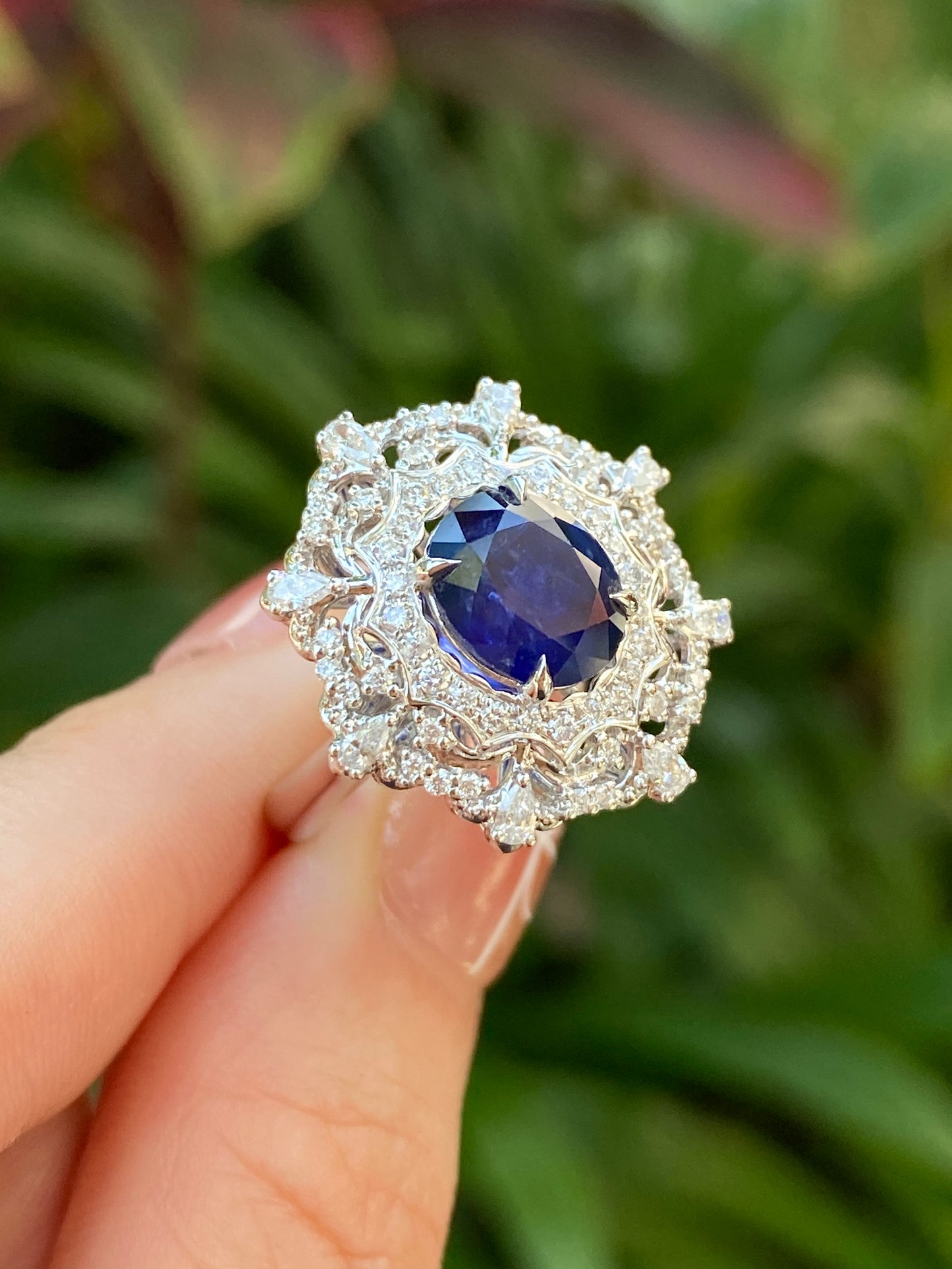 Natural Royal Blue Sapphire 3.03ct Ring