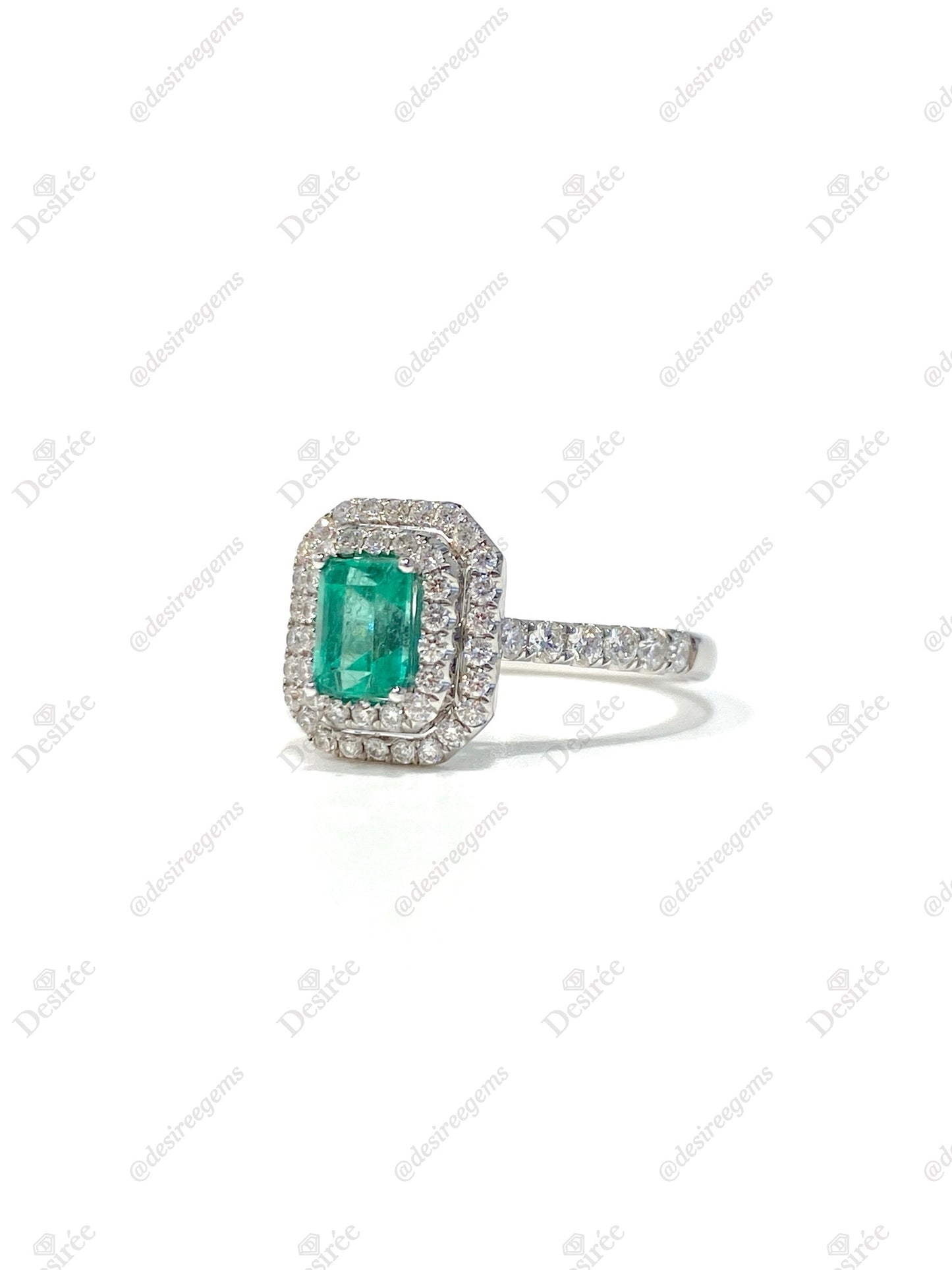 Natural Colombian Emerald 0.67ct Ring
