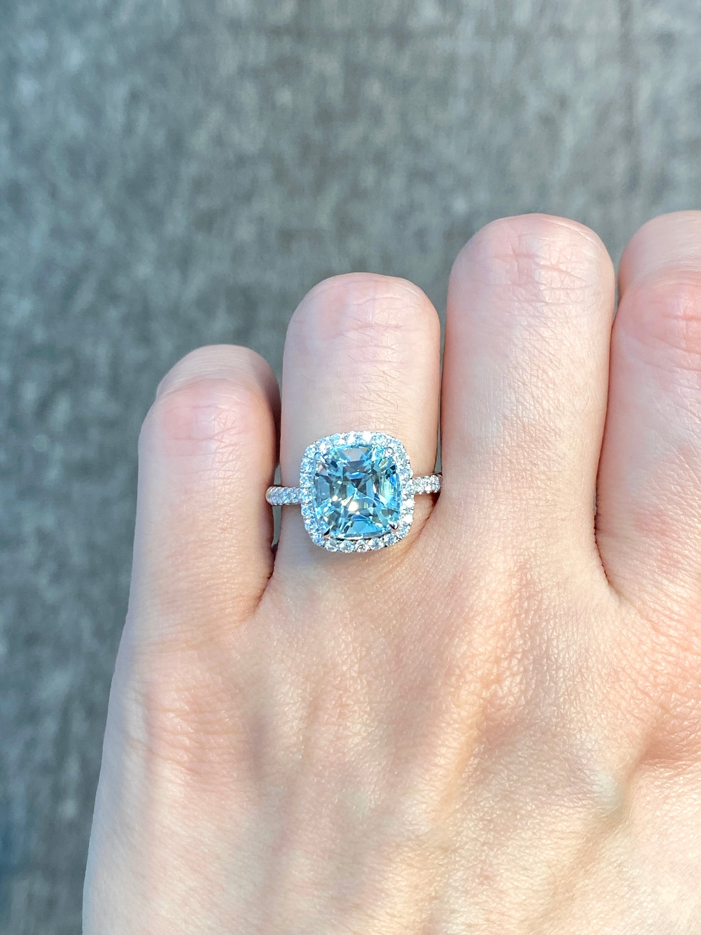 Natural Blue Tourmaline 3.63ct Ring