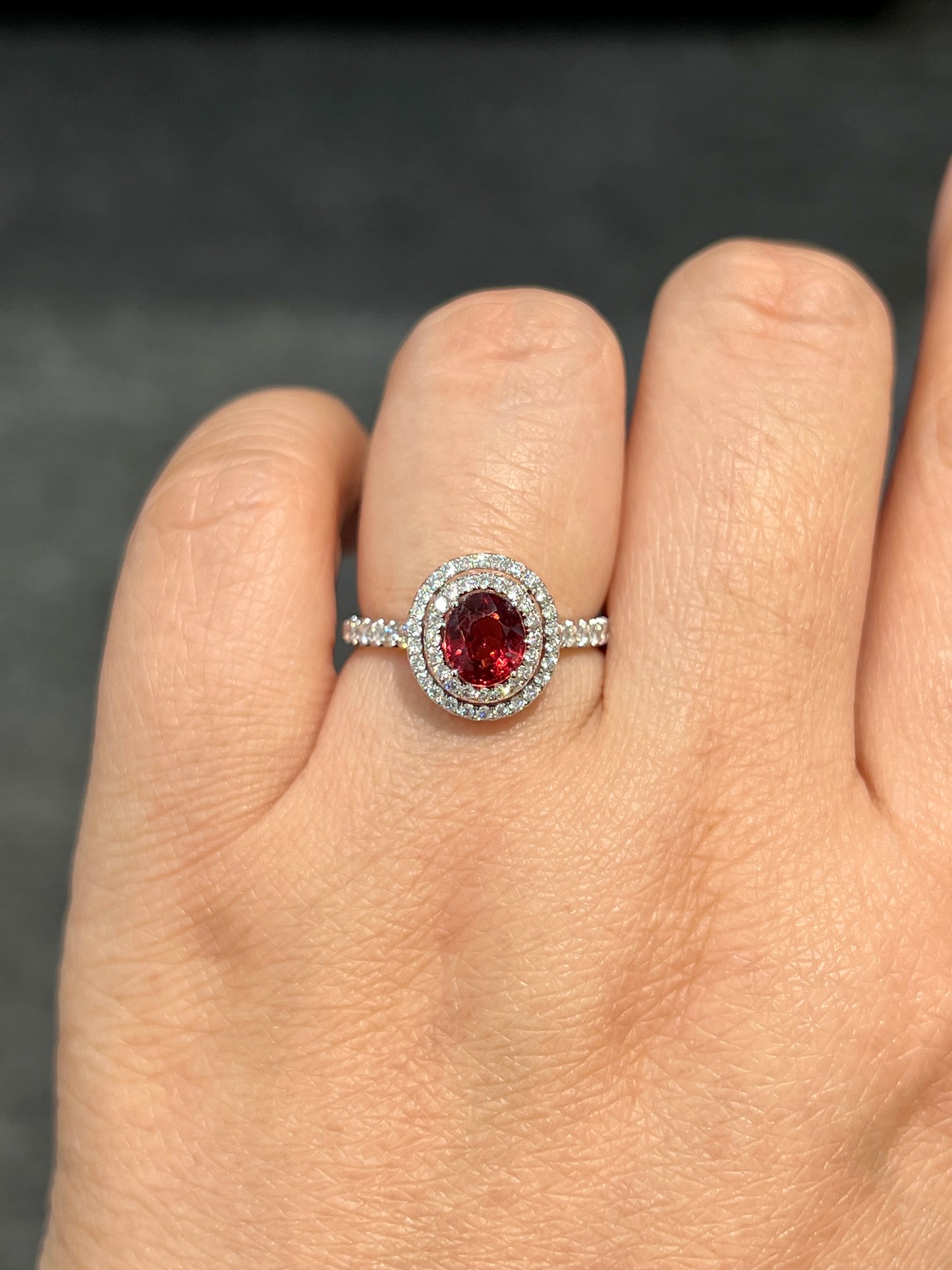 Natural Red Spinel 0.86ct Ring