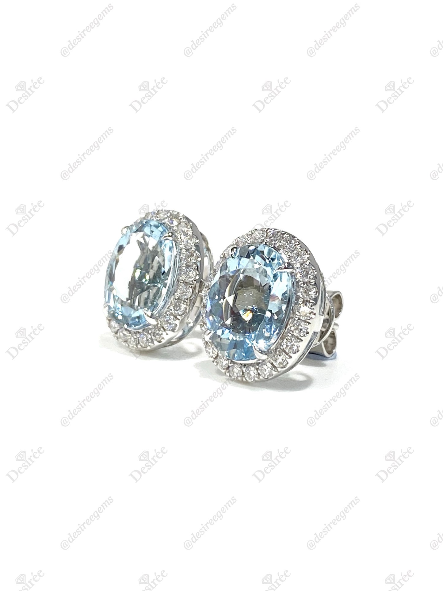 Natural Aquamarine Earrings 4.53ct