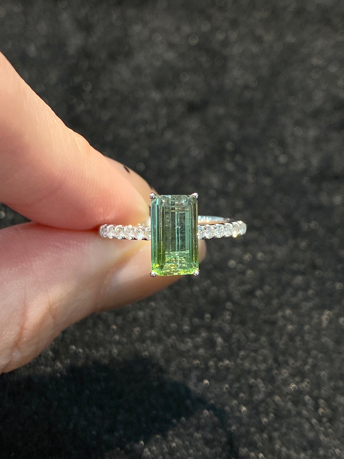 Natural Green Tourmaline 1.85ct Ring