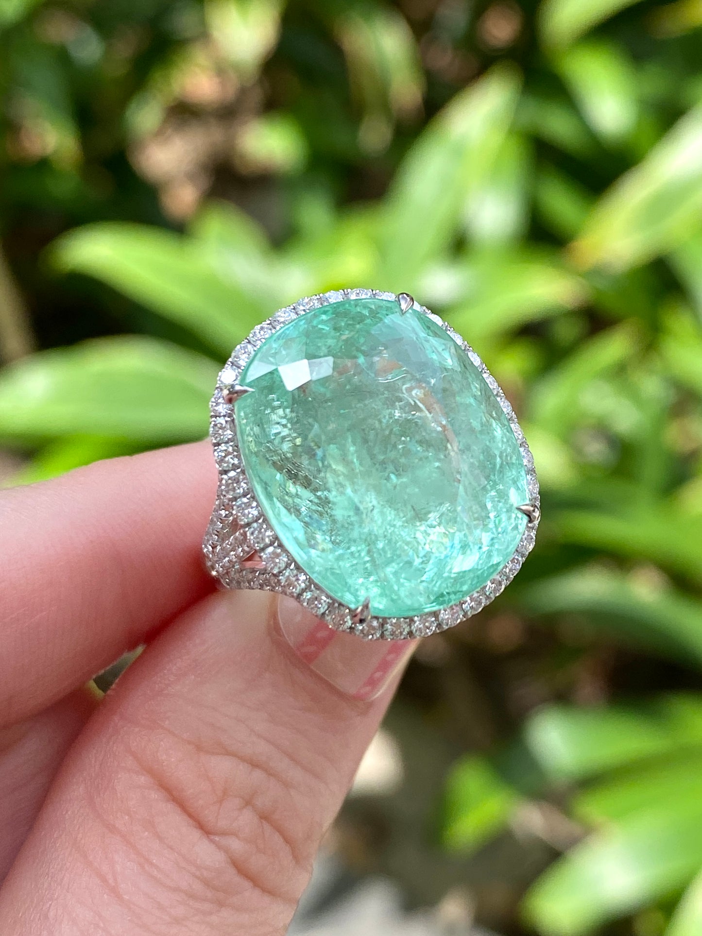 Natural Paraiba Tourmaline 20.02ct Ring