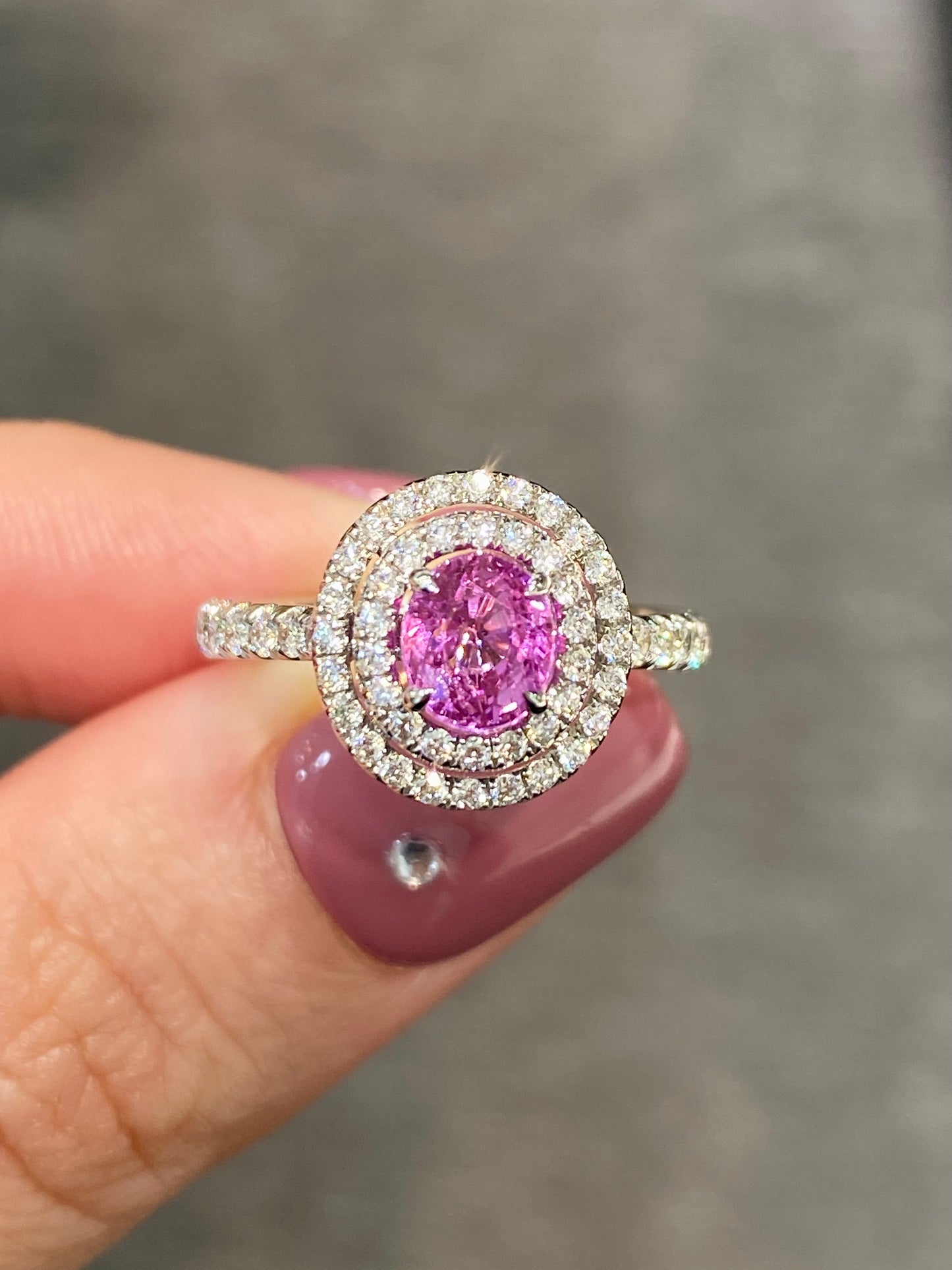 Natural Pink Sapphire 1.10ct Ring