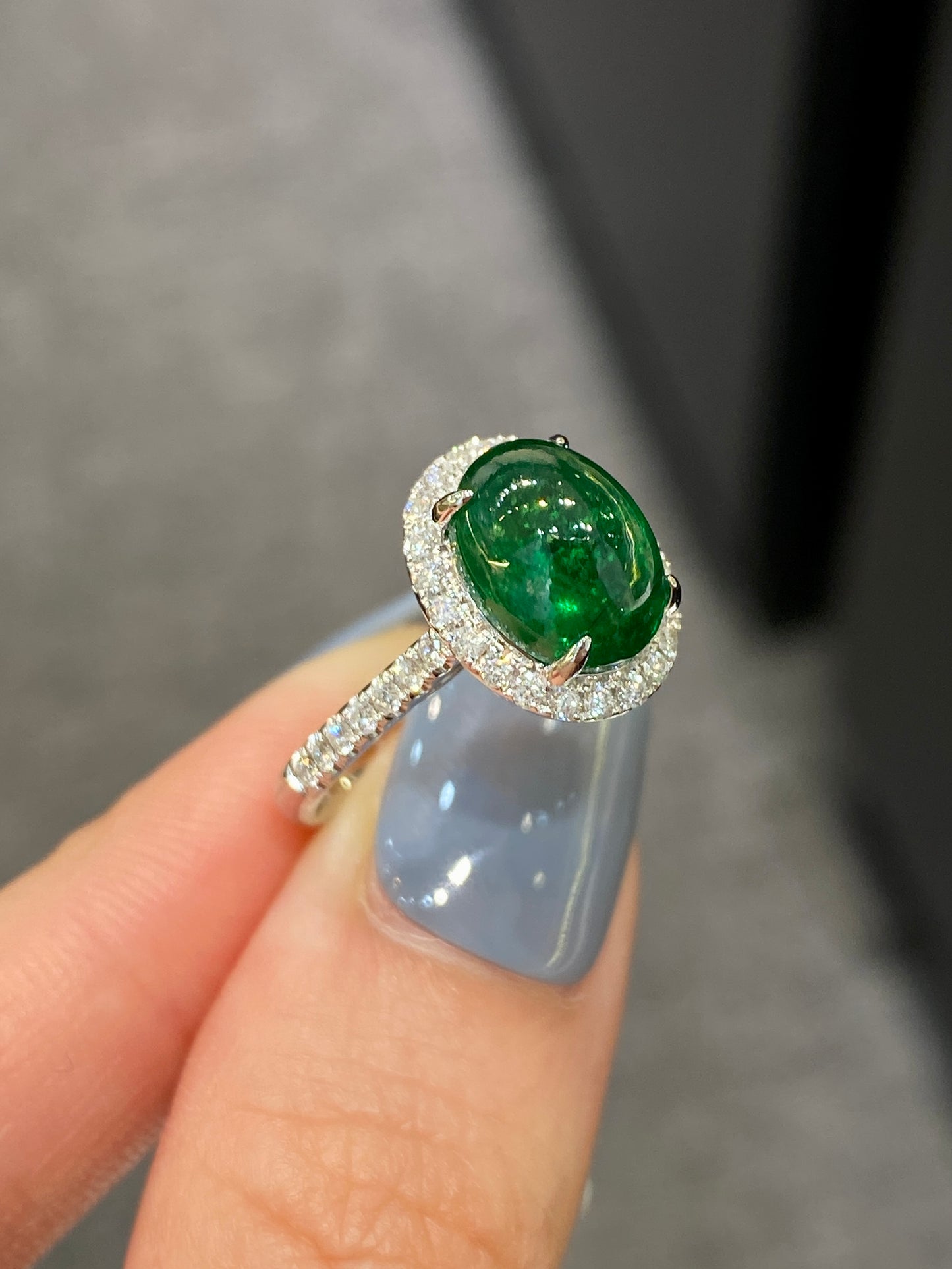 Natural Green Garnet Tsavorite 4.10ct Ring