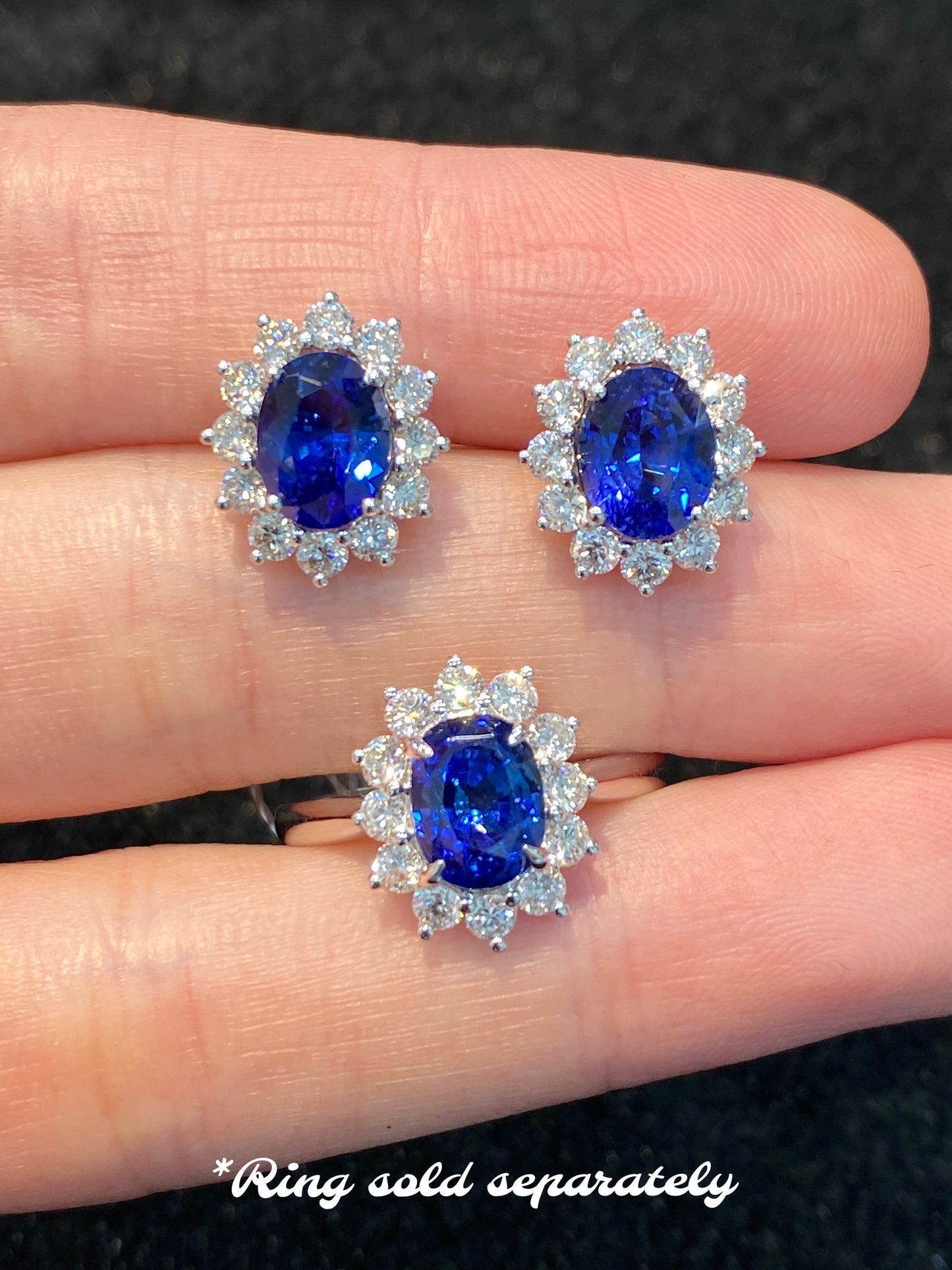 Blue Sapphire 3.36ct Earrings