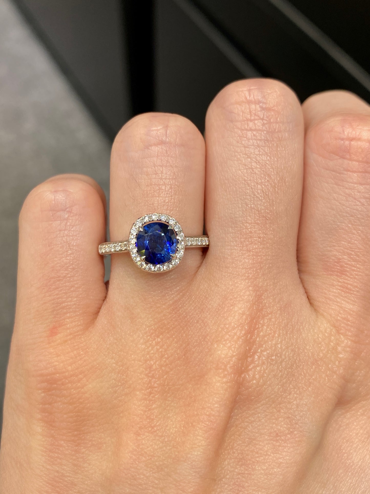 Natural Blue Sapphire 1.24ct Ring