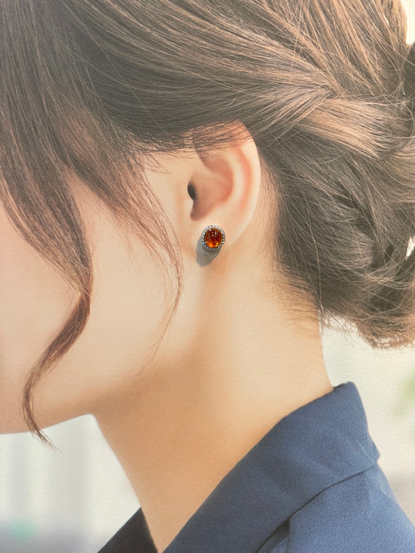 Natural Mandarin Garnet 5.25ct Earrings