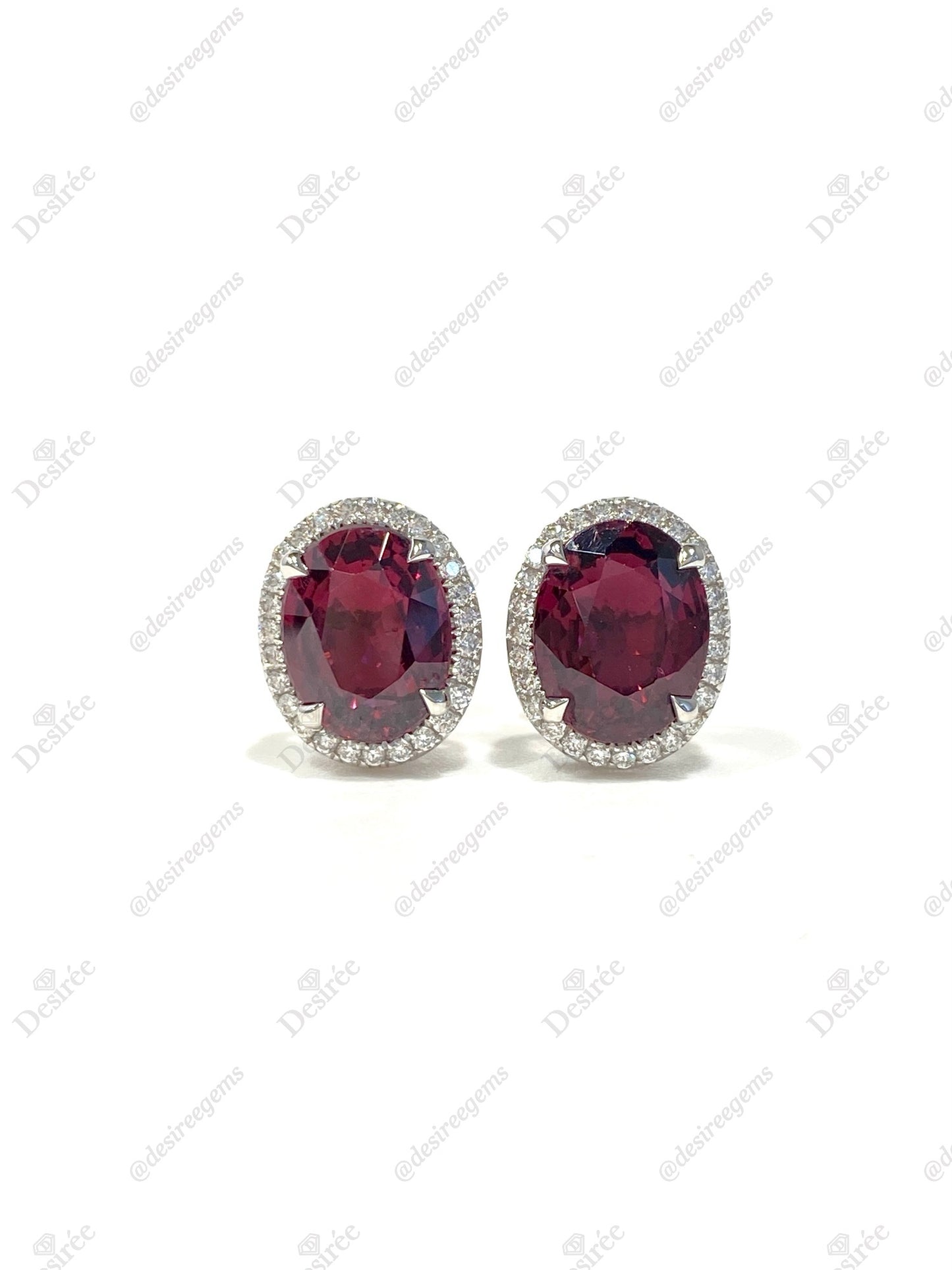 Natural Red Garnet 4.27ct Earrings