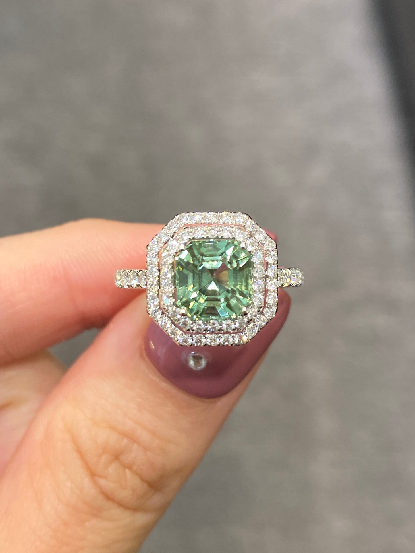Natural Green Tourmaline 1.82ct Ring
