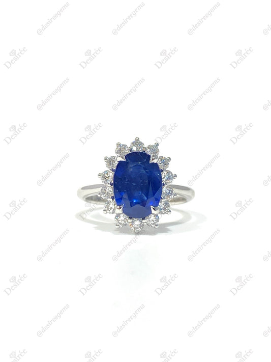 Natural Royal Blue Sapphire 3.11ct Ring