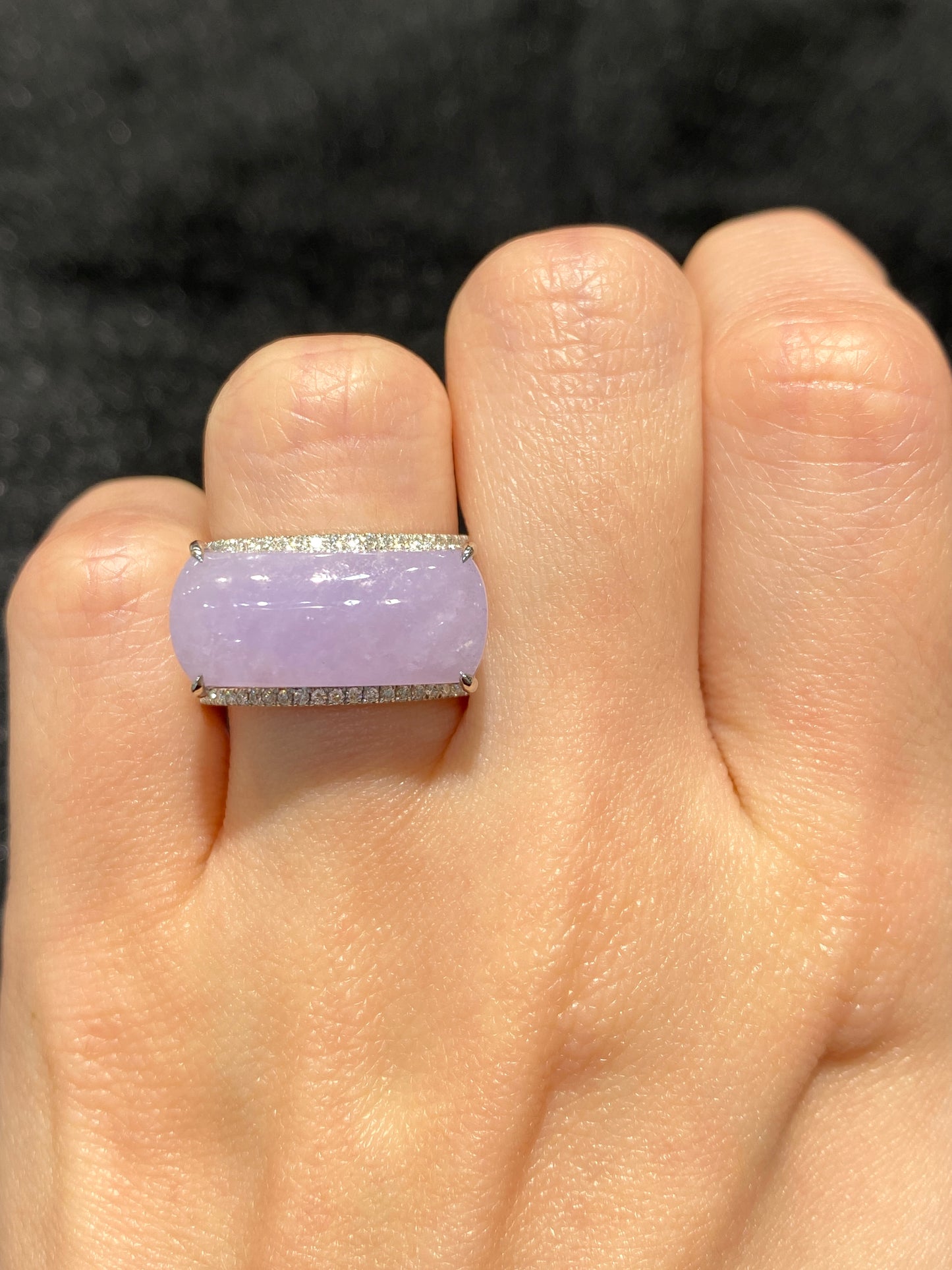 Natural Type A Lavender Jadeite Ring