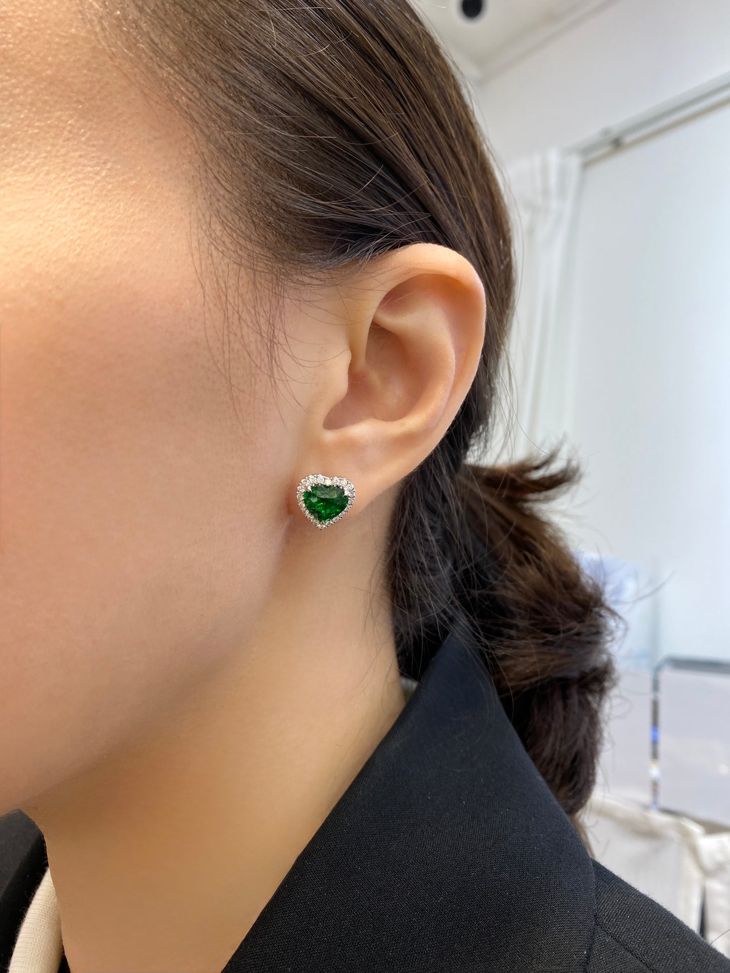 Natural Tsavorite Green Garnet 4.47ct Earrings