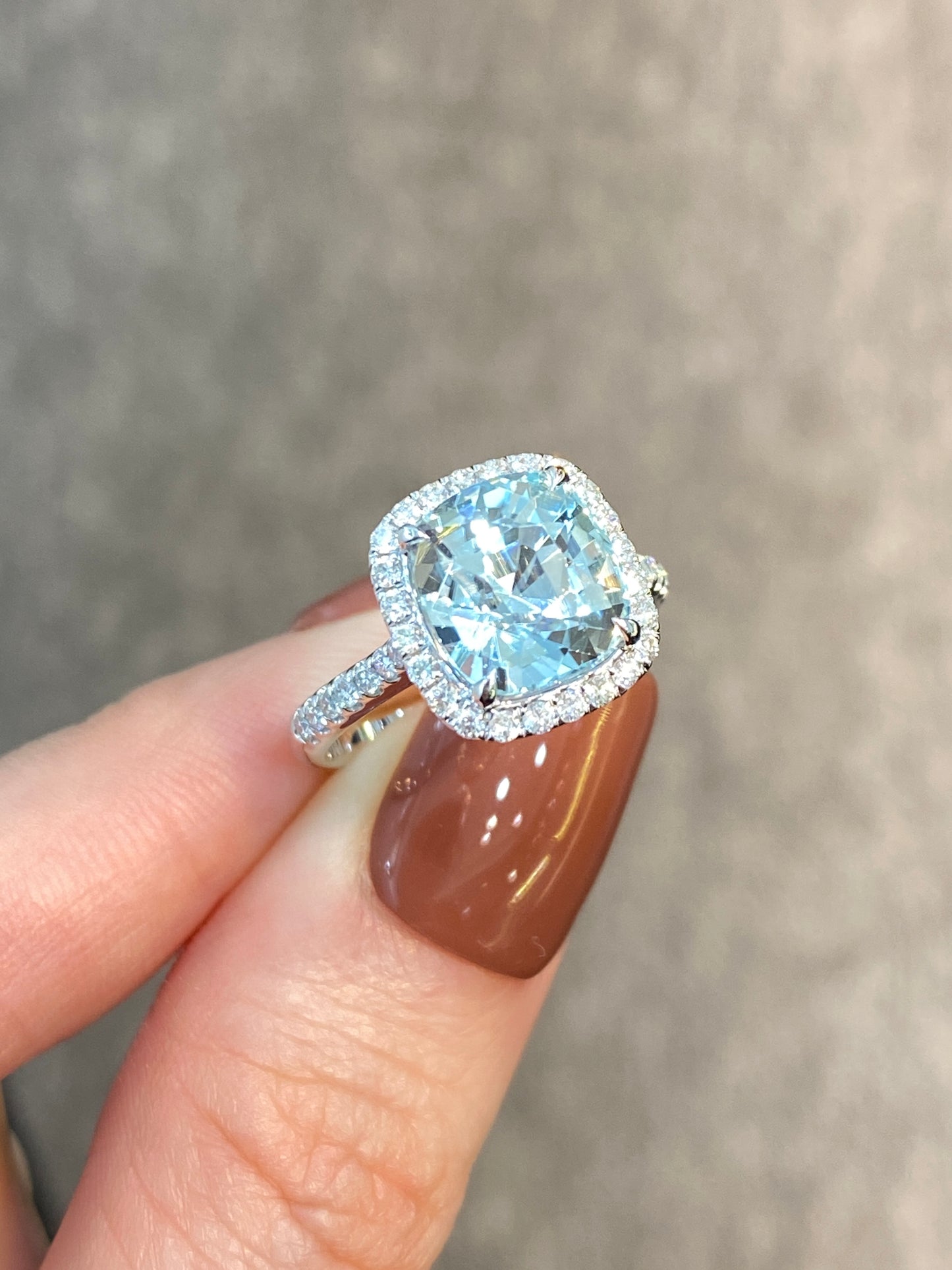 Natural Blue Tourmaline 3.63ct Ring