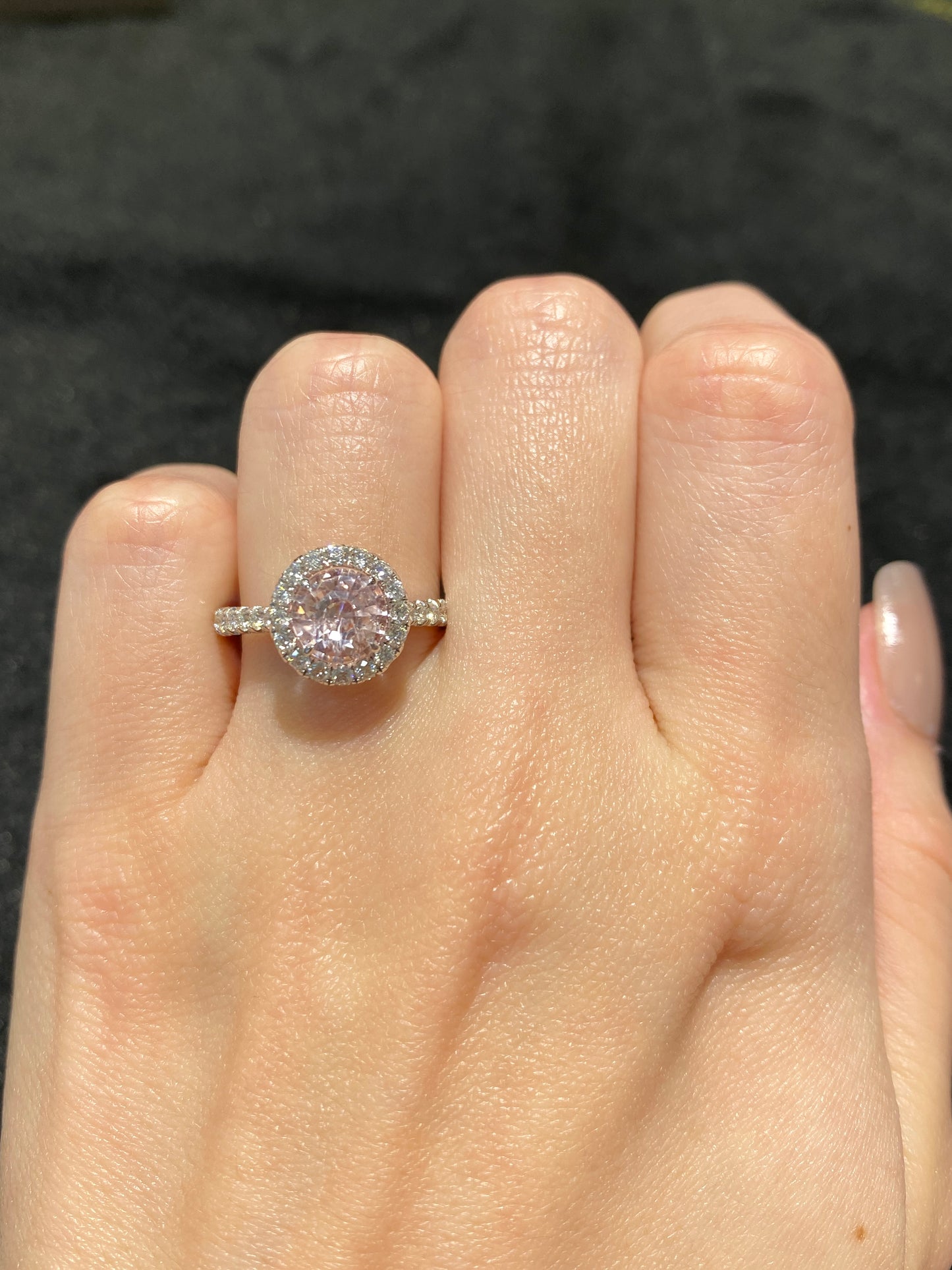 Natural Unheated Peach Sapphire 1.38ct Ring