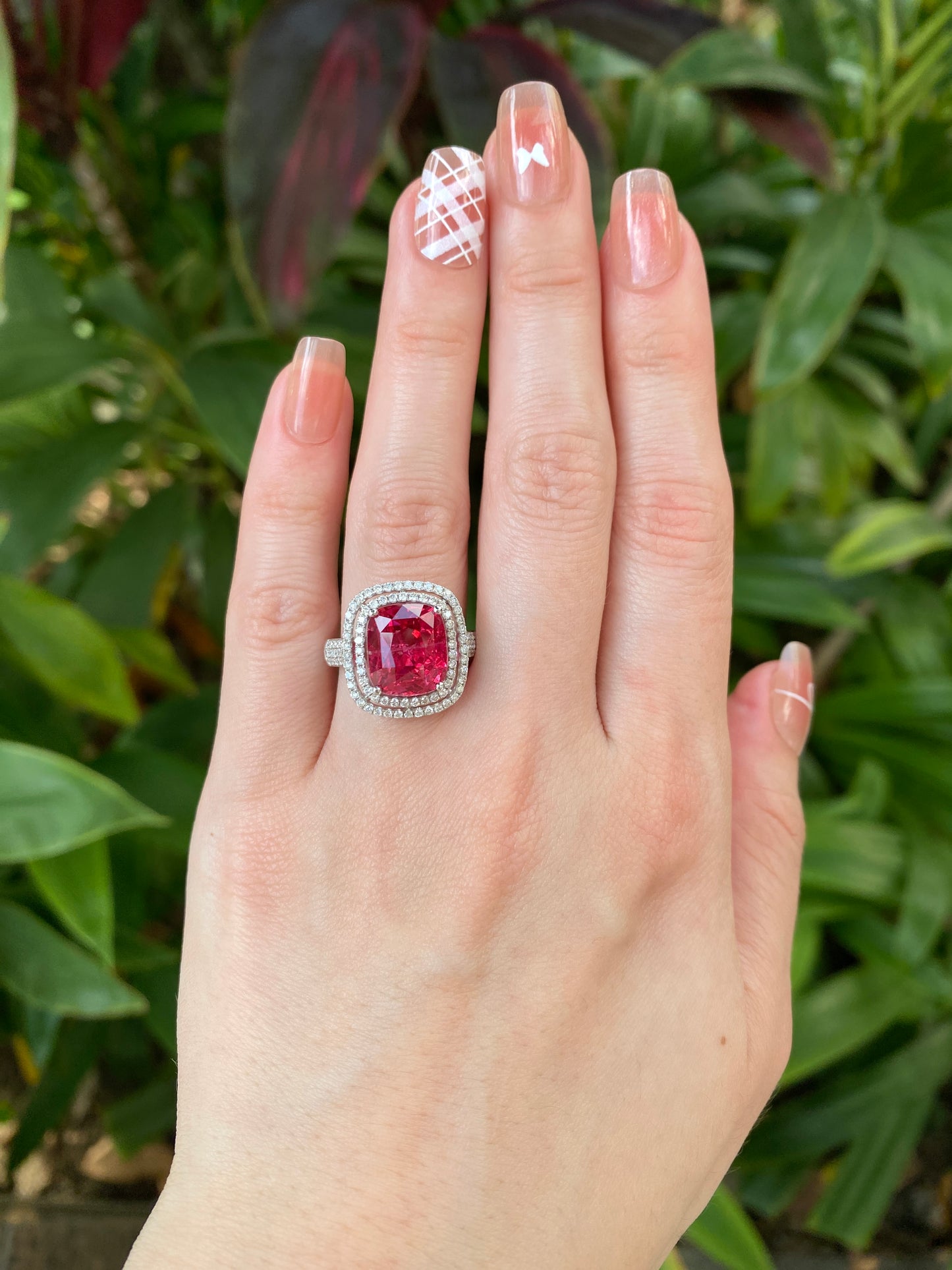 Natural Mahenge Pink Spinel 7.42ct Ring