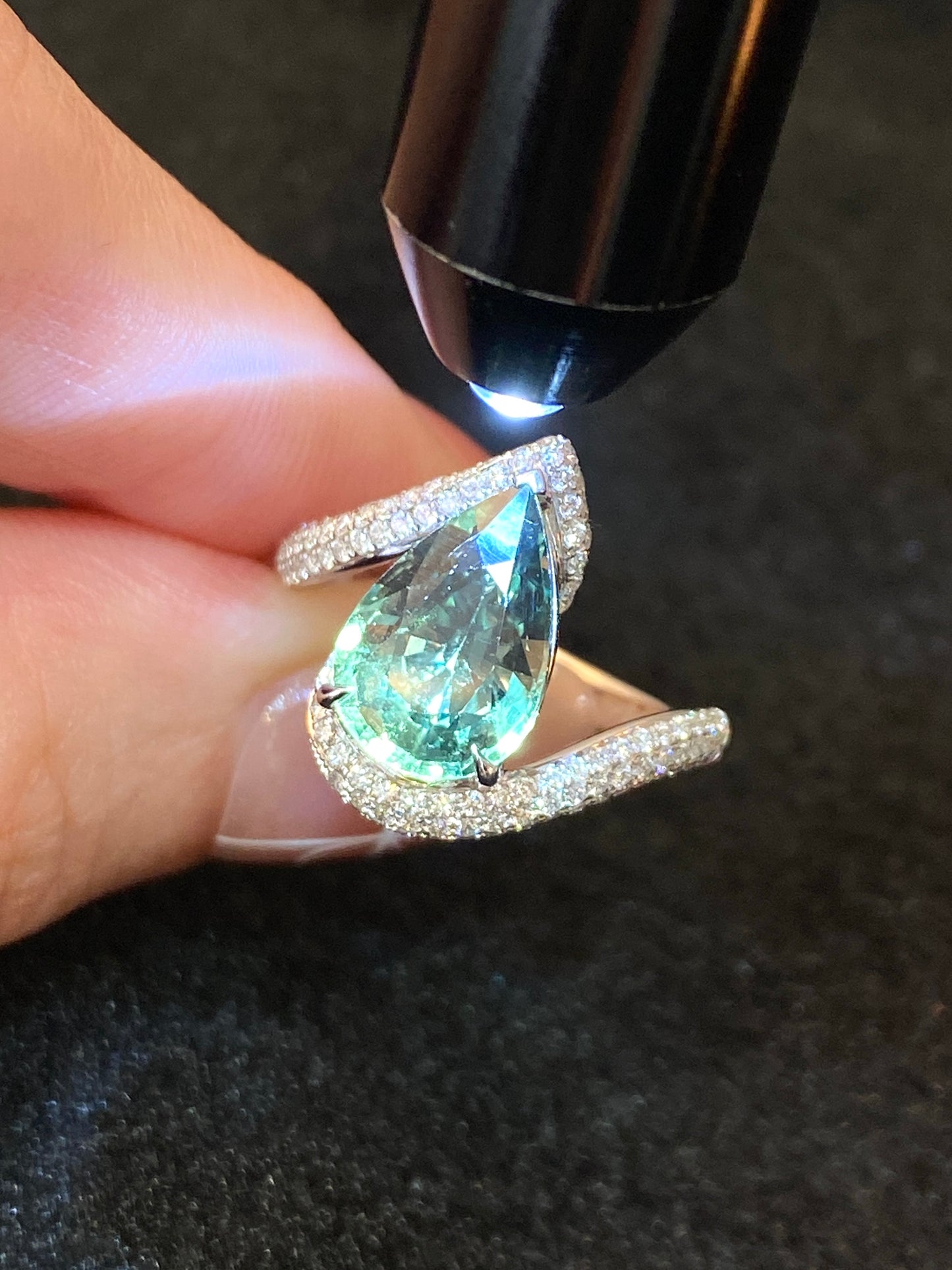 Natural Color Change Sapphire 3.87ct Ring