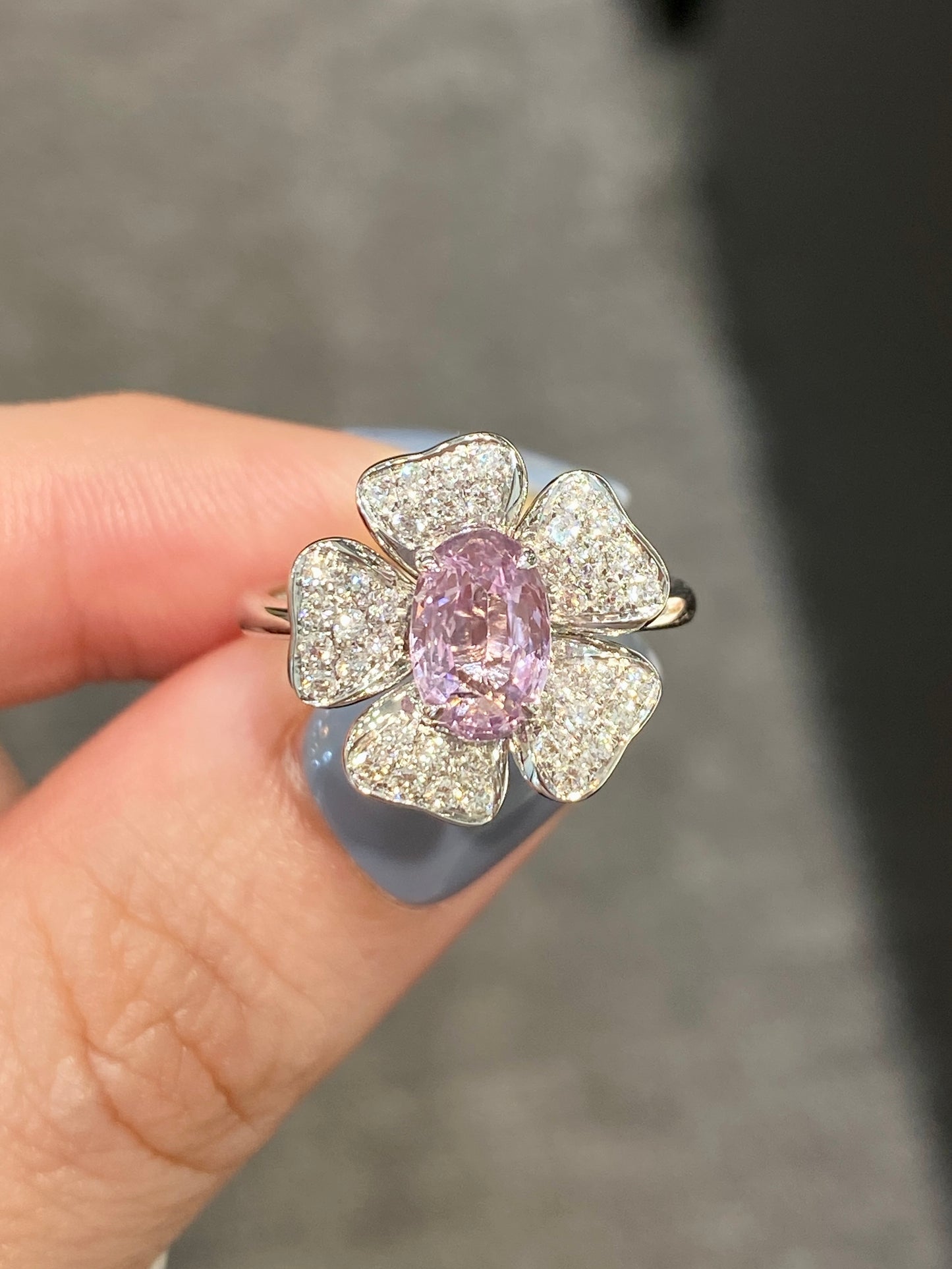 Natural Unheated Pink Sapphire 1.21ct Ring