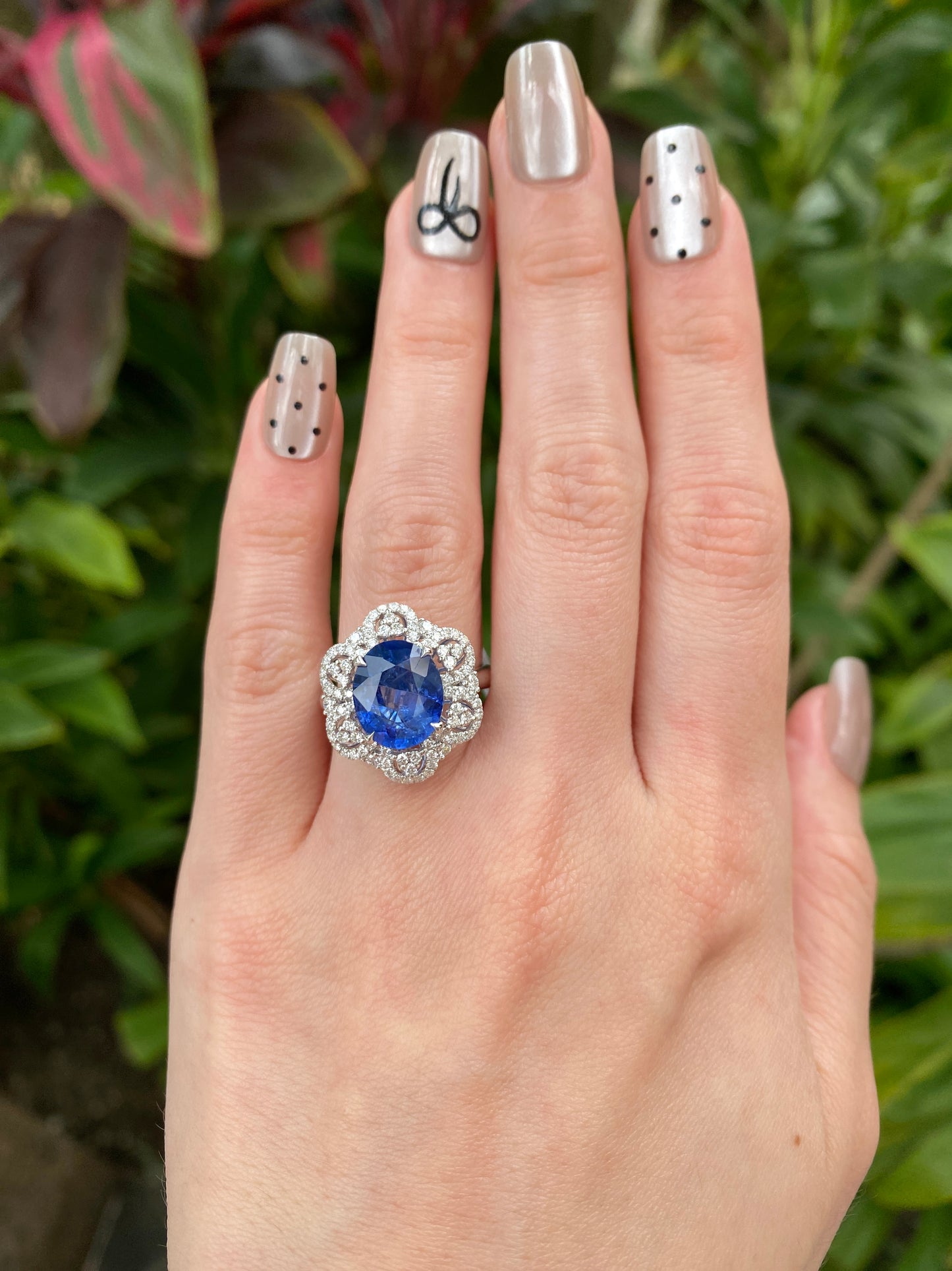 Natural Cornflower Blue Sapphire 4.49ct Ring