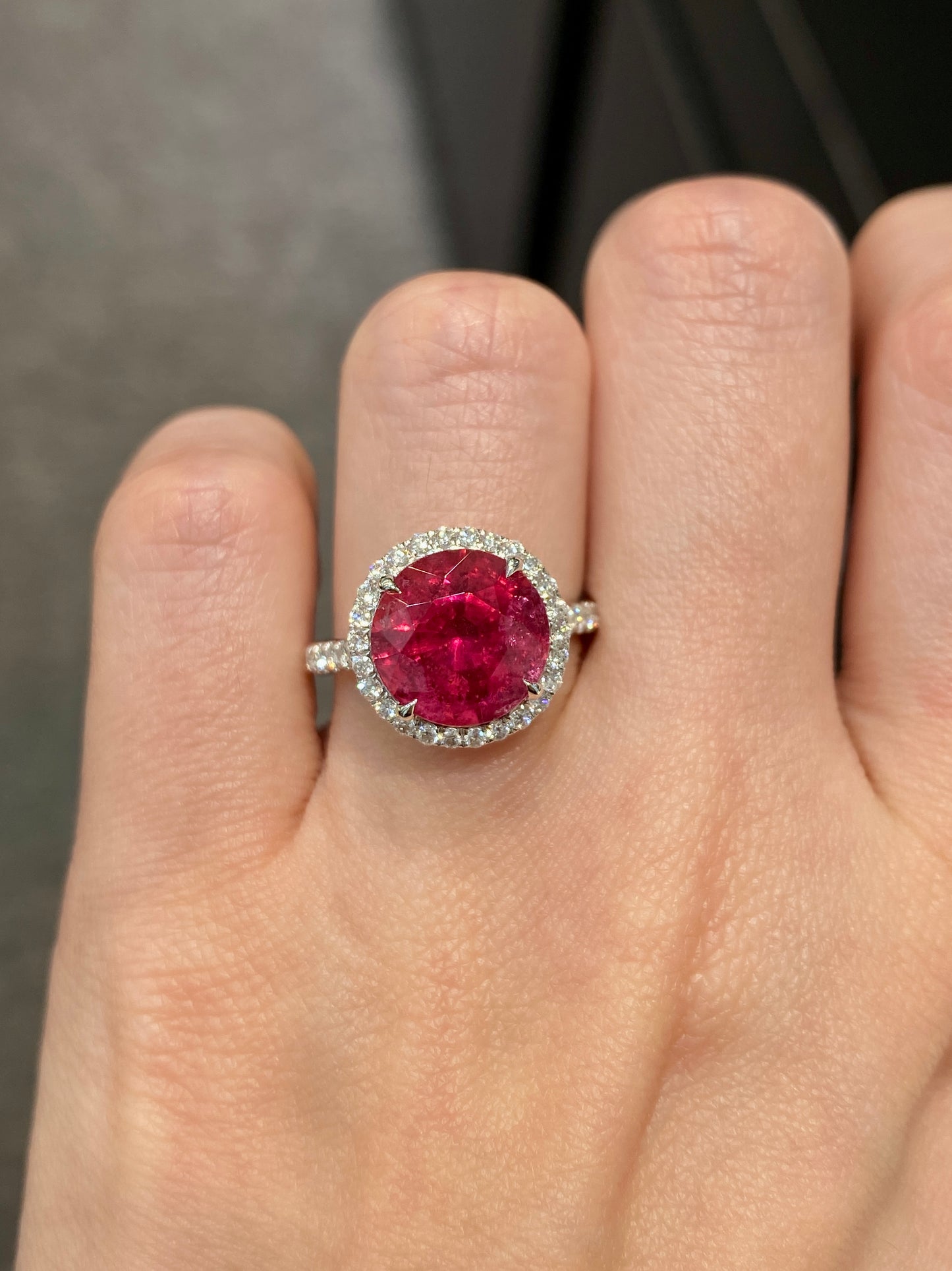 Natural Pink Tourmaline Ring 4.27ct